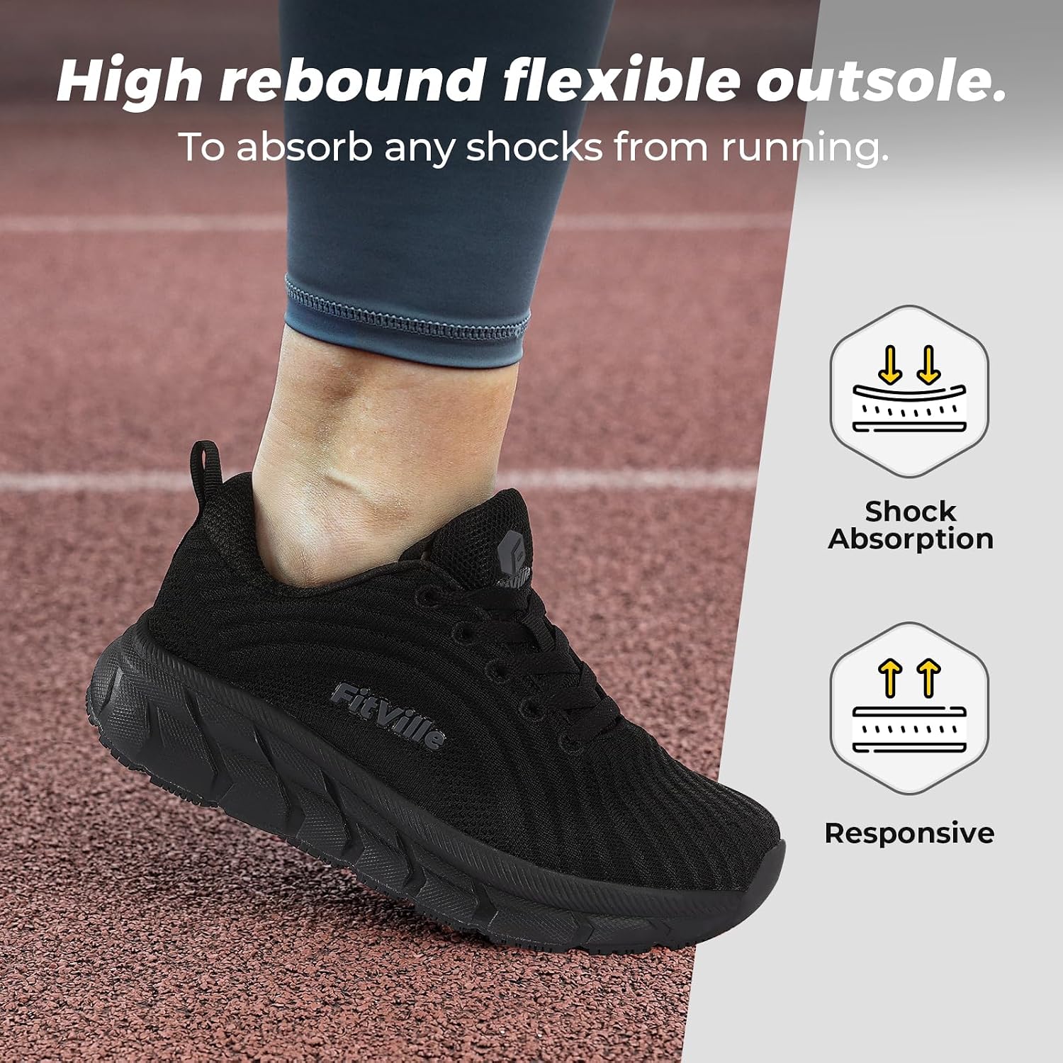 Thumbnail 3 de FitVille Scarpe Running Donna Pianta Larga Wide Fit, leggere e traspiranti