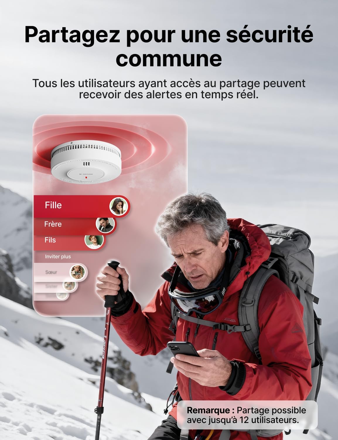 Thumbnail 4 de X-Sense Détecteur de fumée connecté SD19-MN31 avec batterie 10 ans et station SBS50