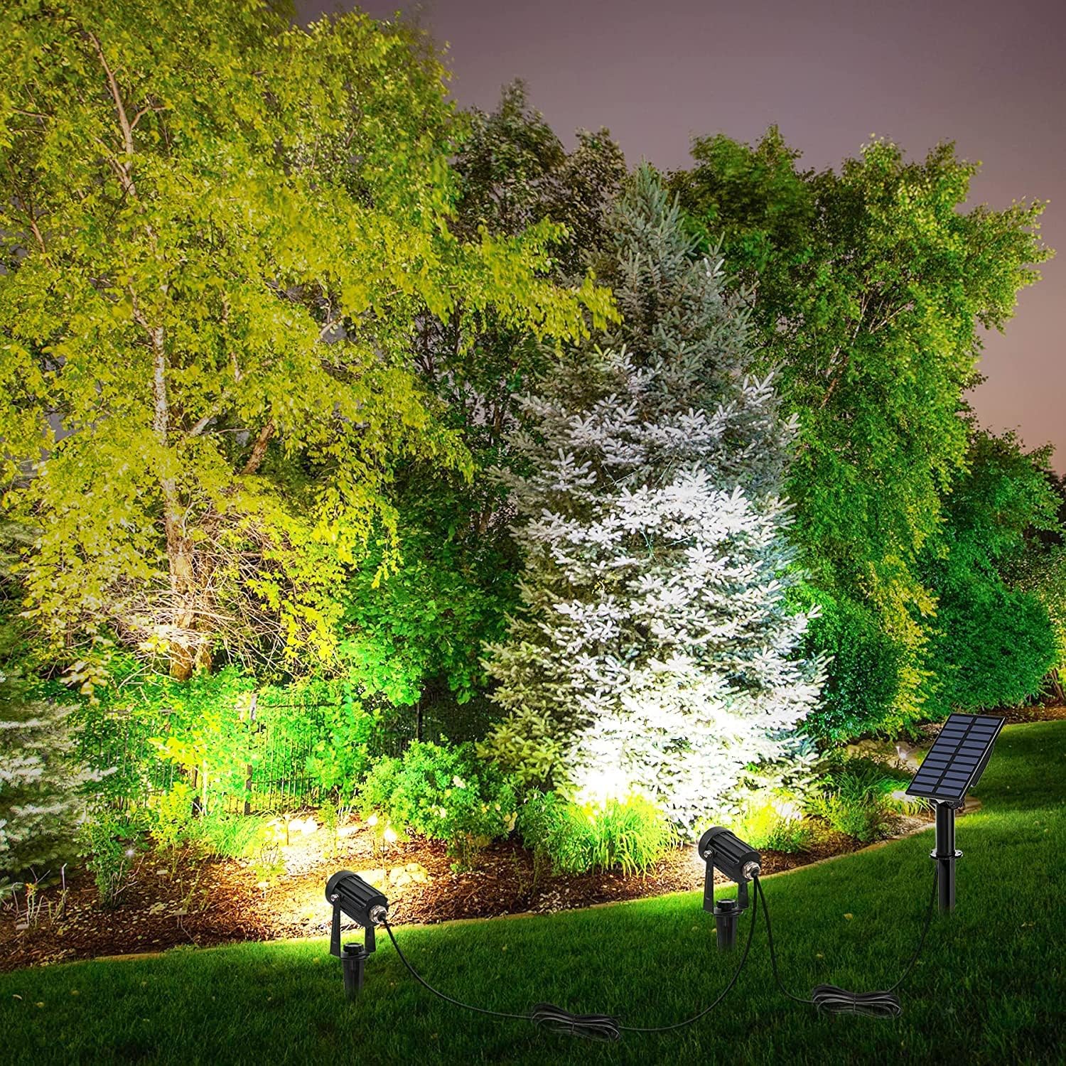 Thumbnail 4 de NATPOW Gartenstrahler Solar mit LED, IP65 und 2 Helligkeitsstufen (6000K) – für Wege, Hof & Einfahrt