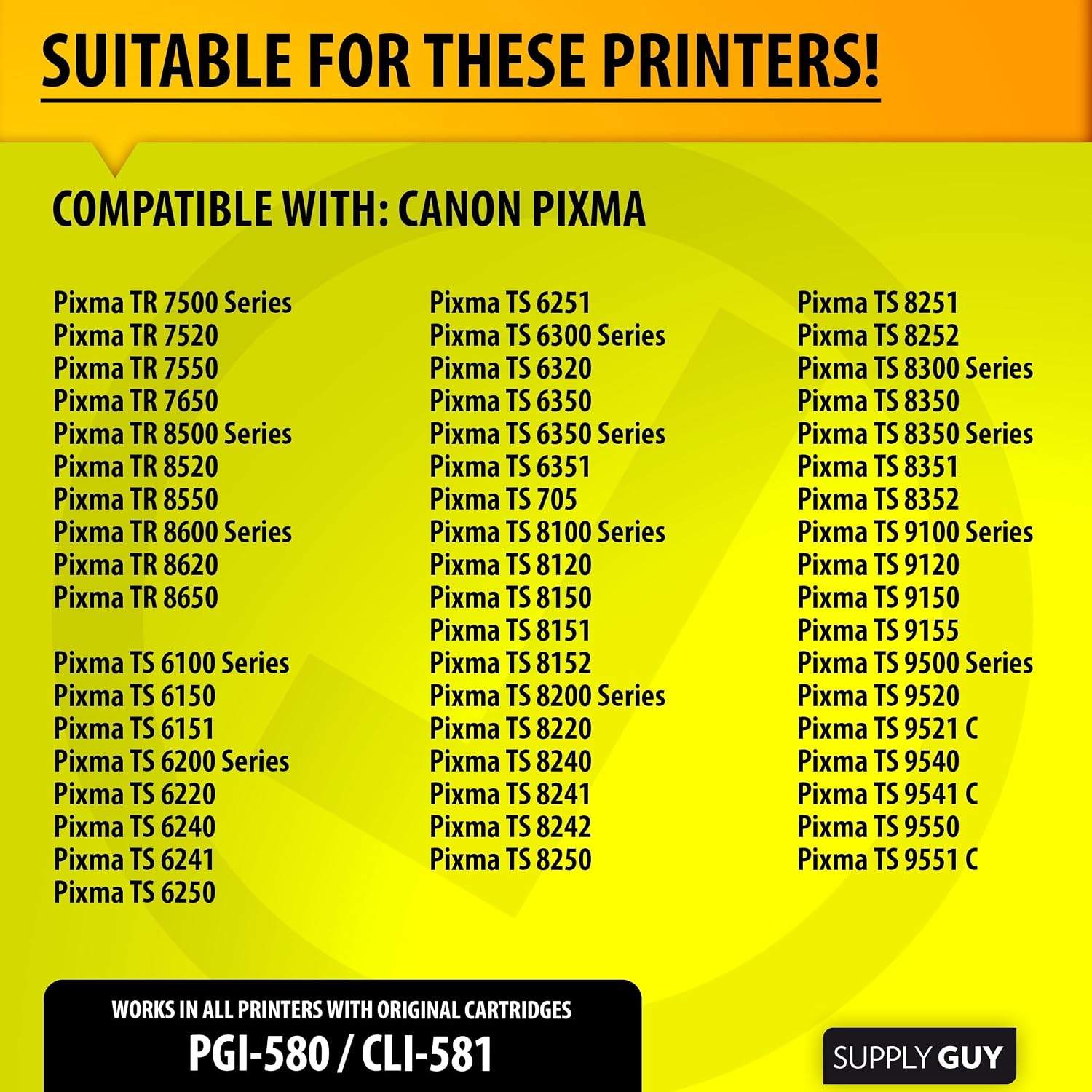 Thumbnail 1 de Supply Guy 3 XXL Black PGI-580 Compatible Ink Cartridges for Canon