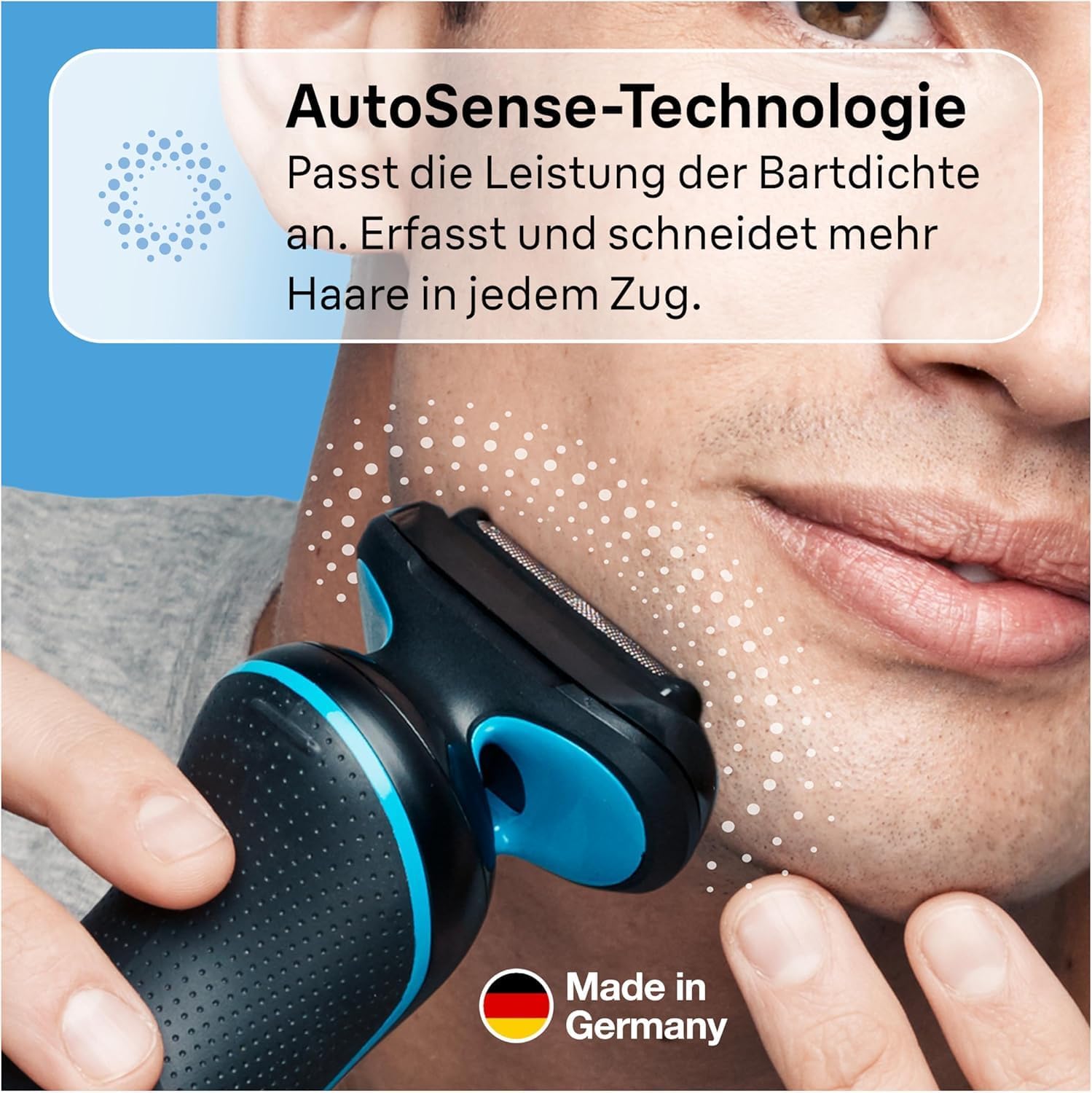 Thumbnail 3 de Braun Series 5 51-B1000s Herren-Elektrorasierer (Wet & Dry) mit EasyClean, 50 Min. Akku – Blau
