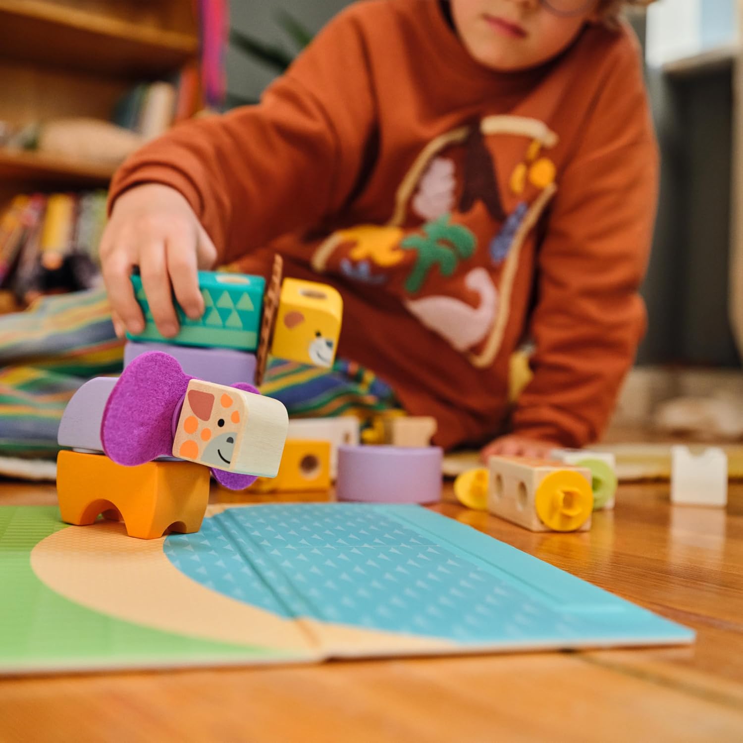 Thumbnail 4 de Melissa & Doug Blockables Safari 34 Teile đ§©
