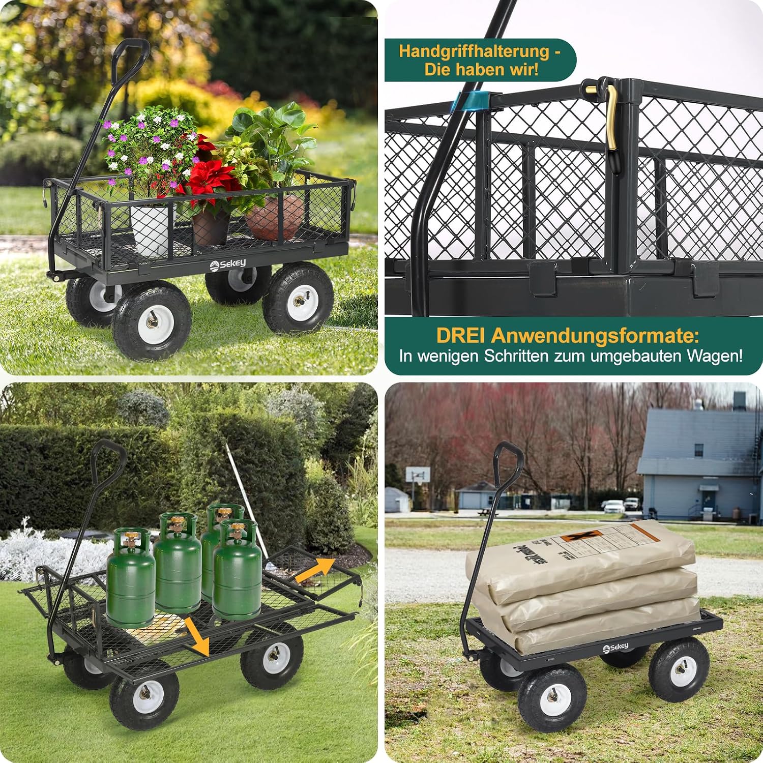 Thumbnail 5 de Sekey Bollerwagen Gartenwagen 350 kg ECHT