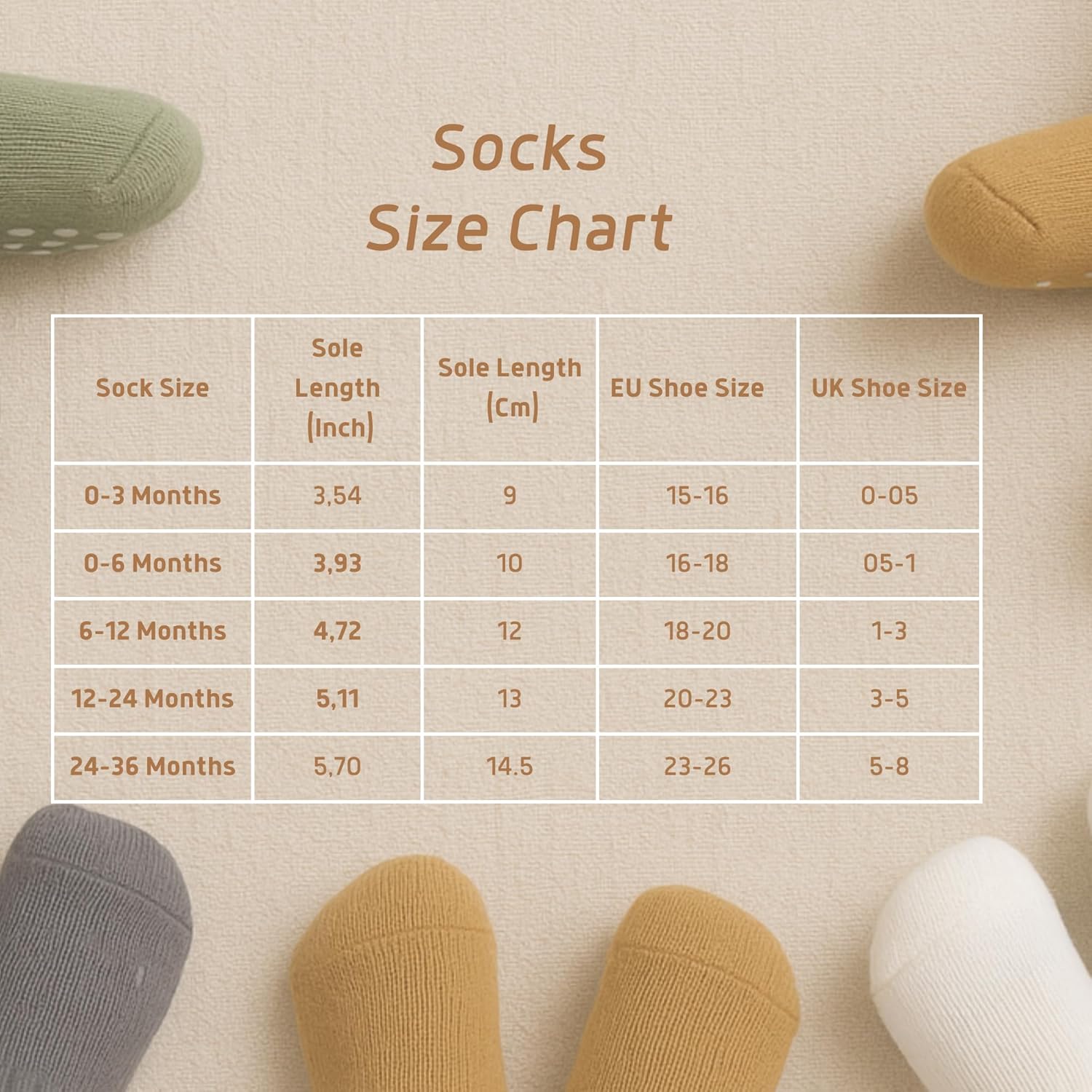 Detalle 2 de bistyle Bio-Baumwolle Stoppersocken für Kleinkinder & Babys (ABS, Schachbrettmuster) – rutschfeste Socken