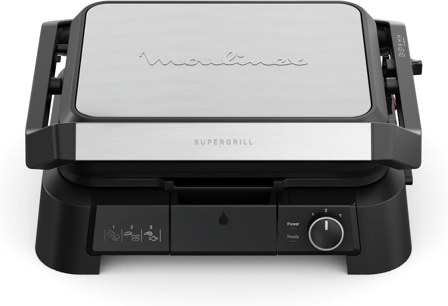 Detalle 2 de Moulinex SuperGrill 3 in 1 GI510D: griglia a contatto con modalità barbecue e forno, termostato regolabile
