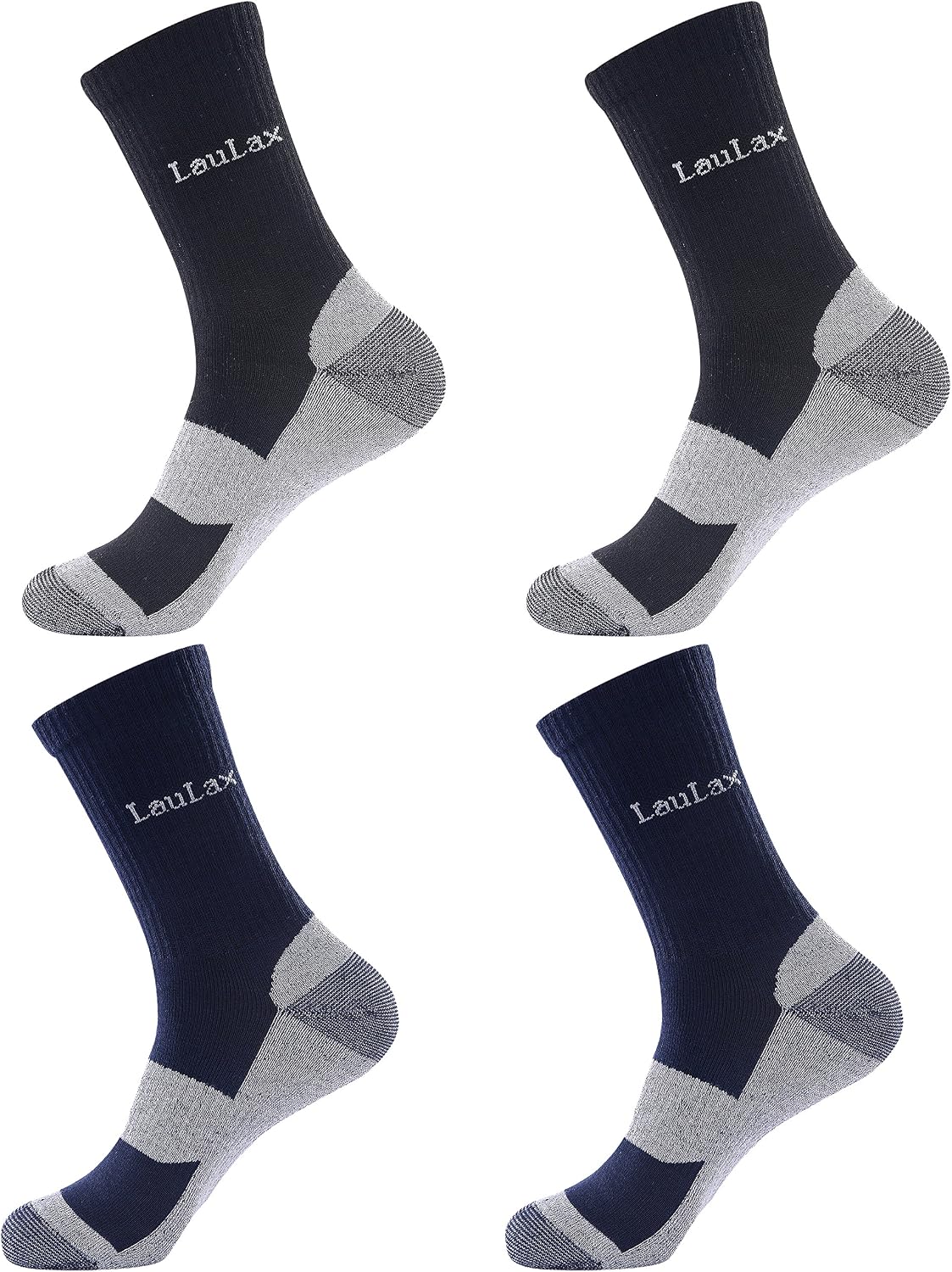 Detalle de Laulax work socks 4 pairs combed cotton
