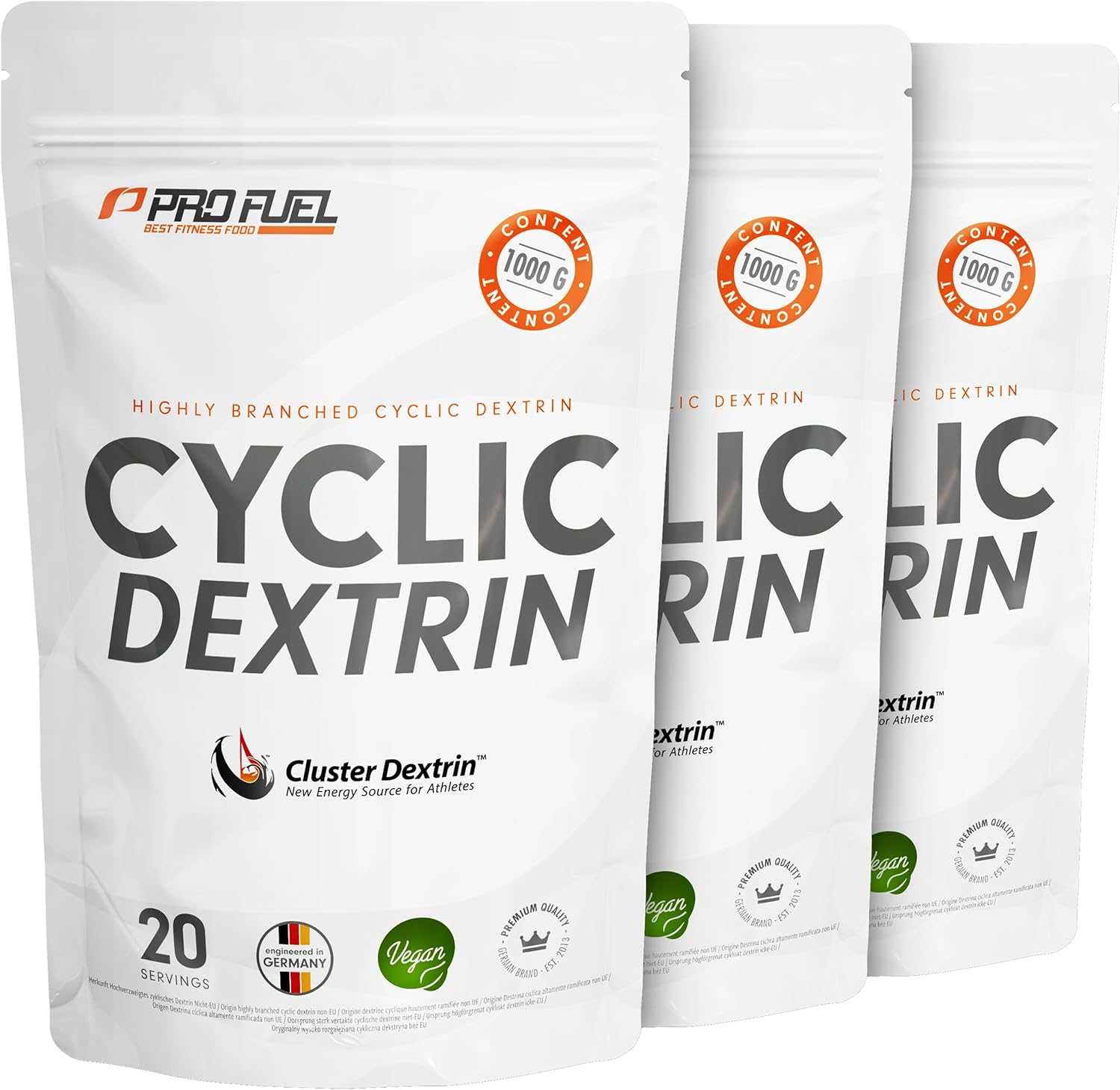 Thumbnail 6 de Cluster Dextrin 1kg Kohlenhydratpulver 20 Portionen