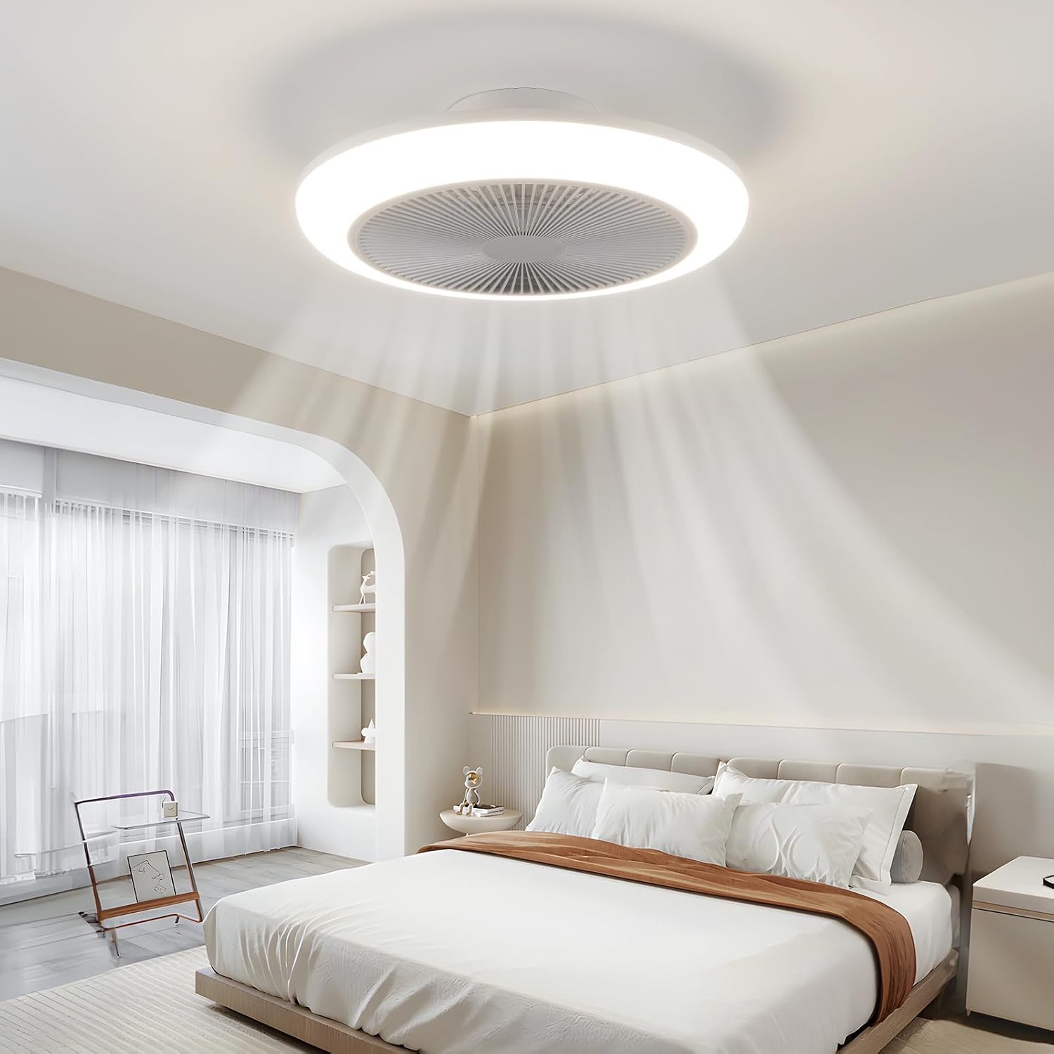 Detalle 2 de HARPER LIVING 1462 plafondventilator met ledlicht, afstandsbediening en 6 snelheden