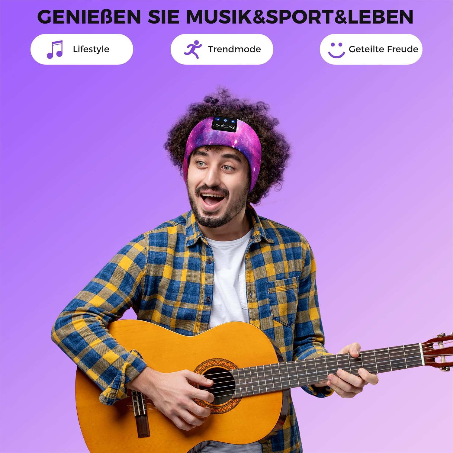 Thumbnail 6 de LC-dolida Schlafkopfhörer Bluetooth 5.4 Headband mit Schlafmaske – All-in-One für Schlaf, Sport und Reisen