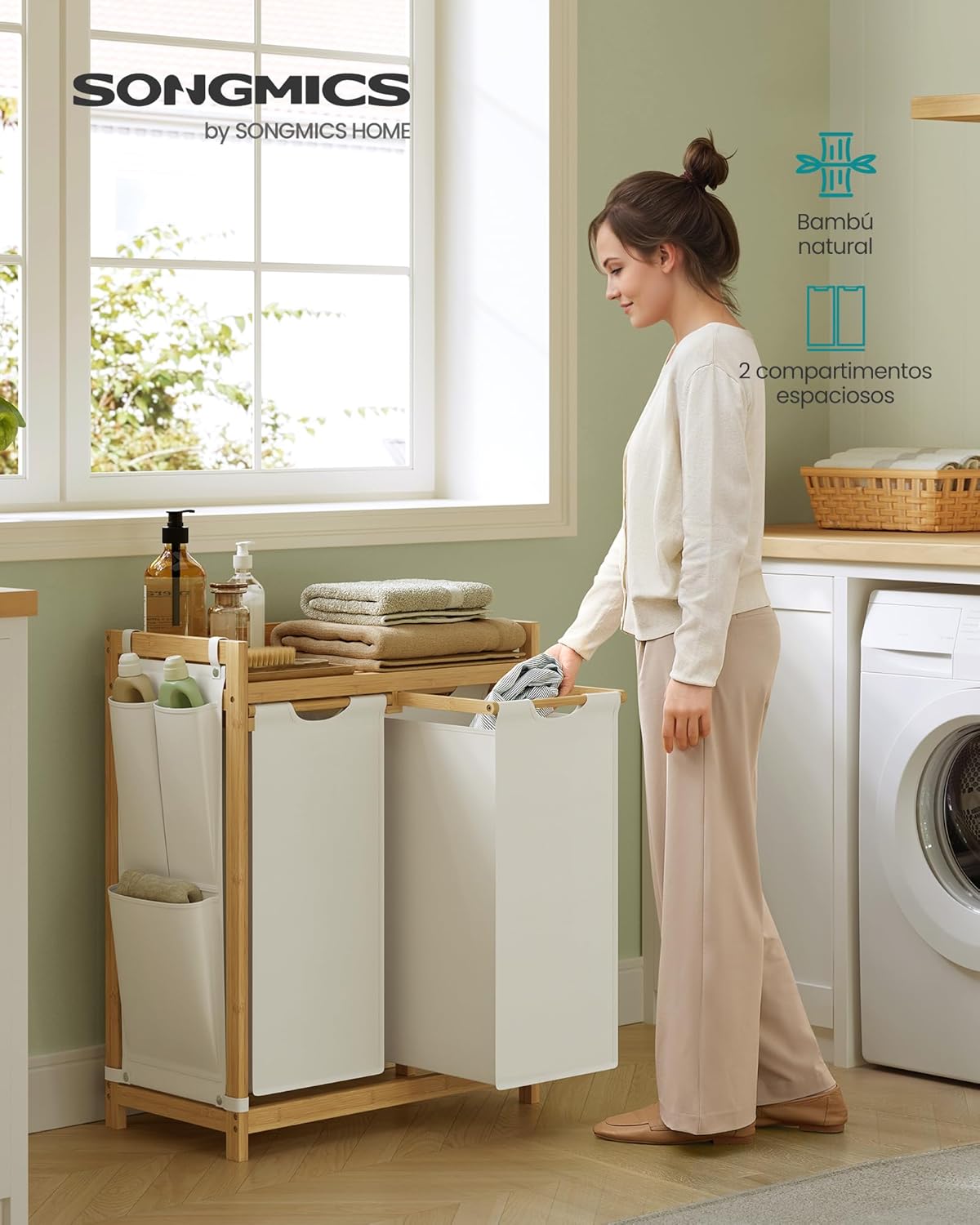 Thumbnail 1 de SONGMICS RLH100W01 Cesto ropa 150 L