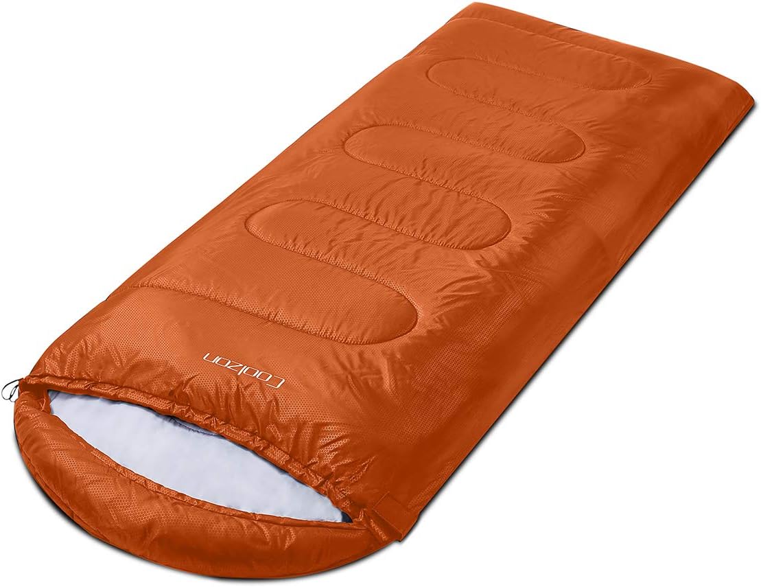 Detalle de Coolzon Schlafsack Outdoor per Campeggio 3-4 Stagioni: ampio, leggero e compatto