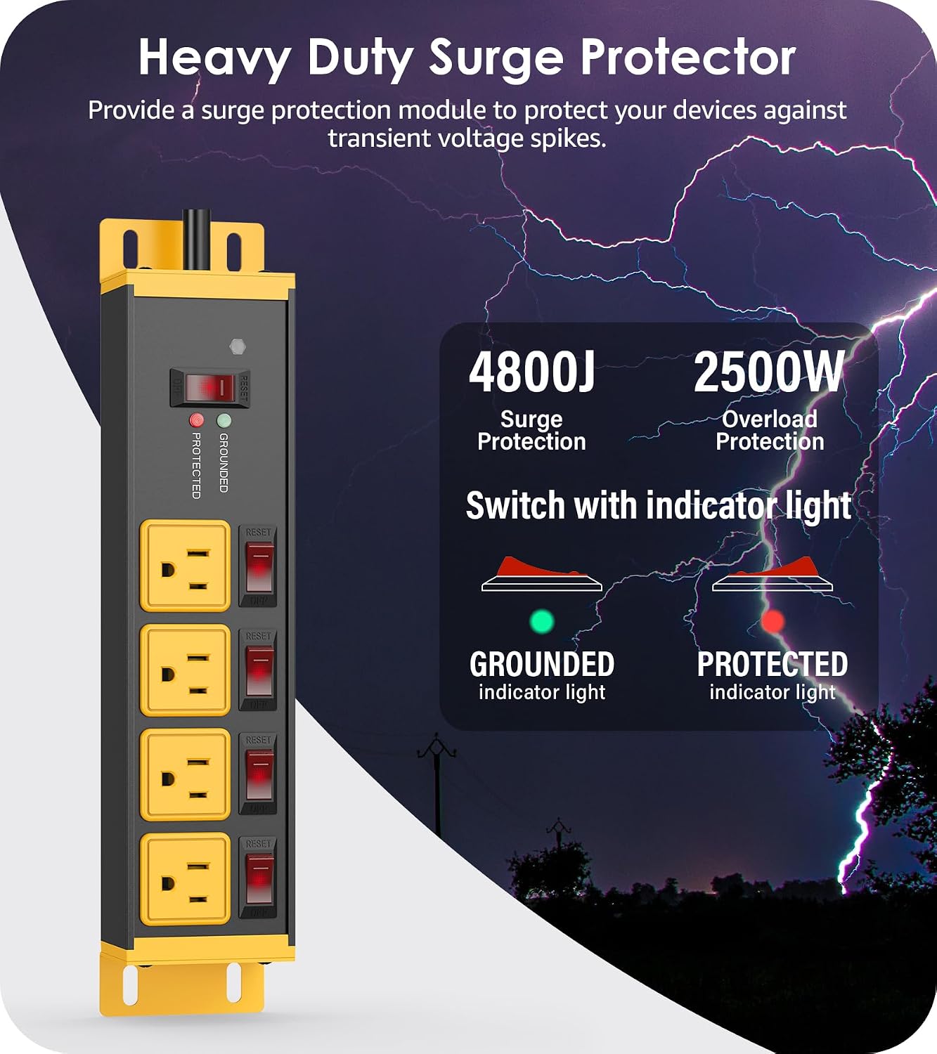 Detalle 2 de CCCEI Surge Protector, 25-Foot Cord