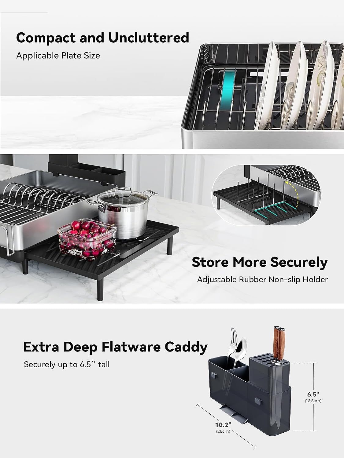 Thumbnail 4 de SUNLY Large Dish Drying Rack 14×5.9"