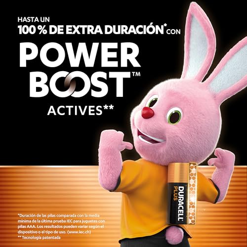 Detalle 2 de Duracell Plus AAA Pilas Alcalinas 1.5V (LR03) — Paquete de 18