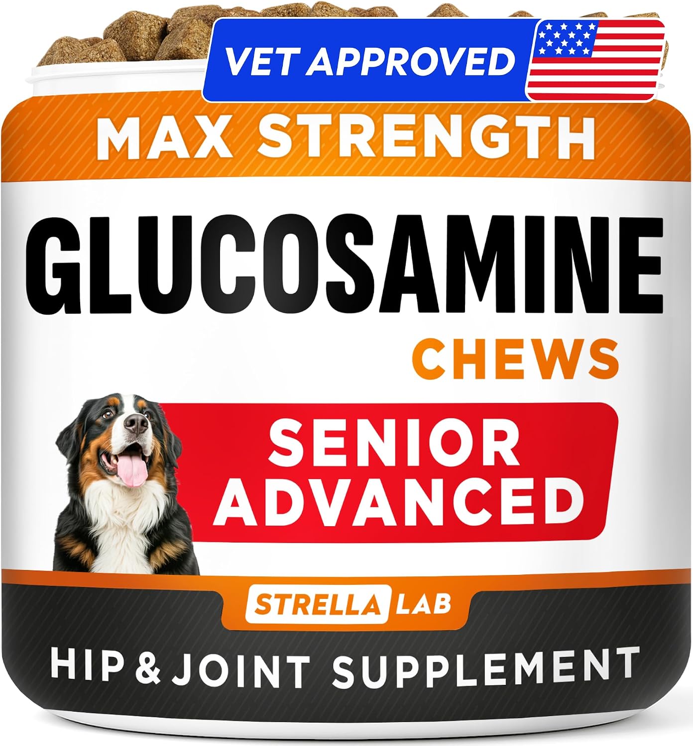Detalle de STRELLALAB Dog Joint Supplement, 120 Count