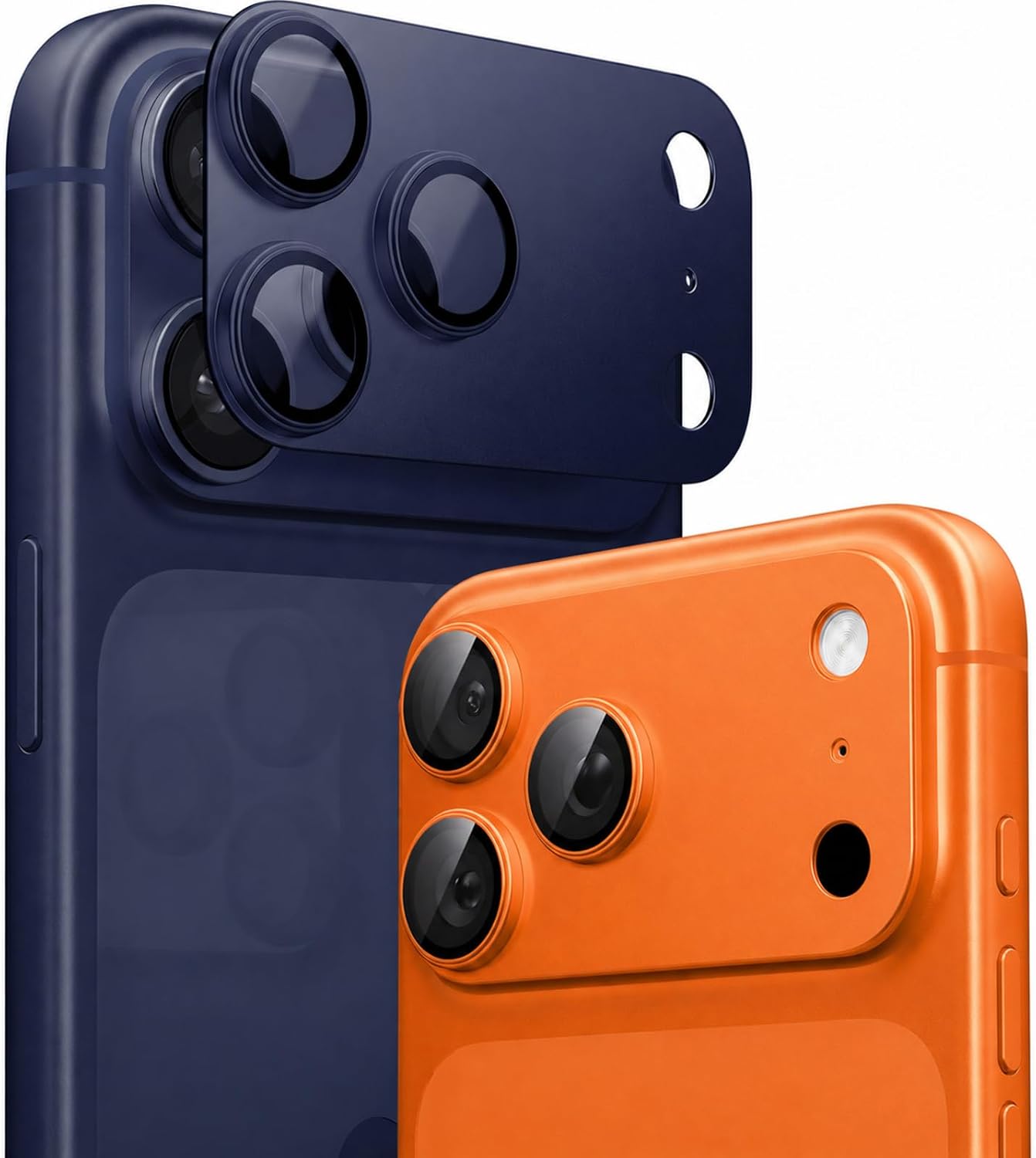 Detalle de TORRAS Kameraschutz für iPhone 17 Pro – 9H+ Glas, kratzfest & optisch mit AR-Technologie (blau)