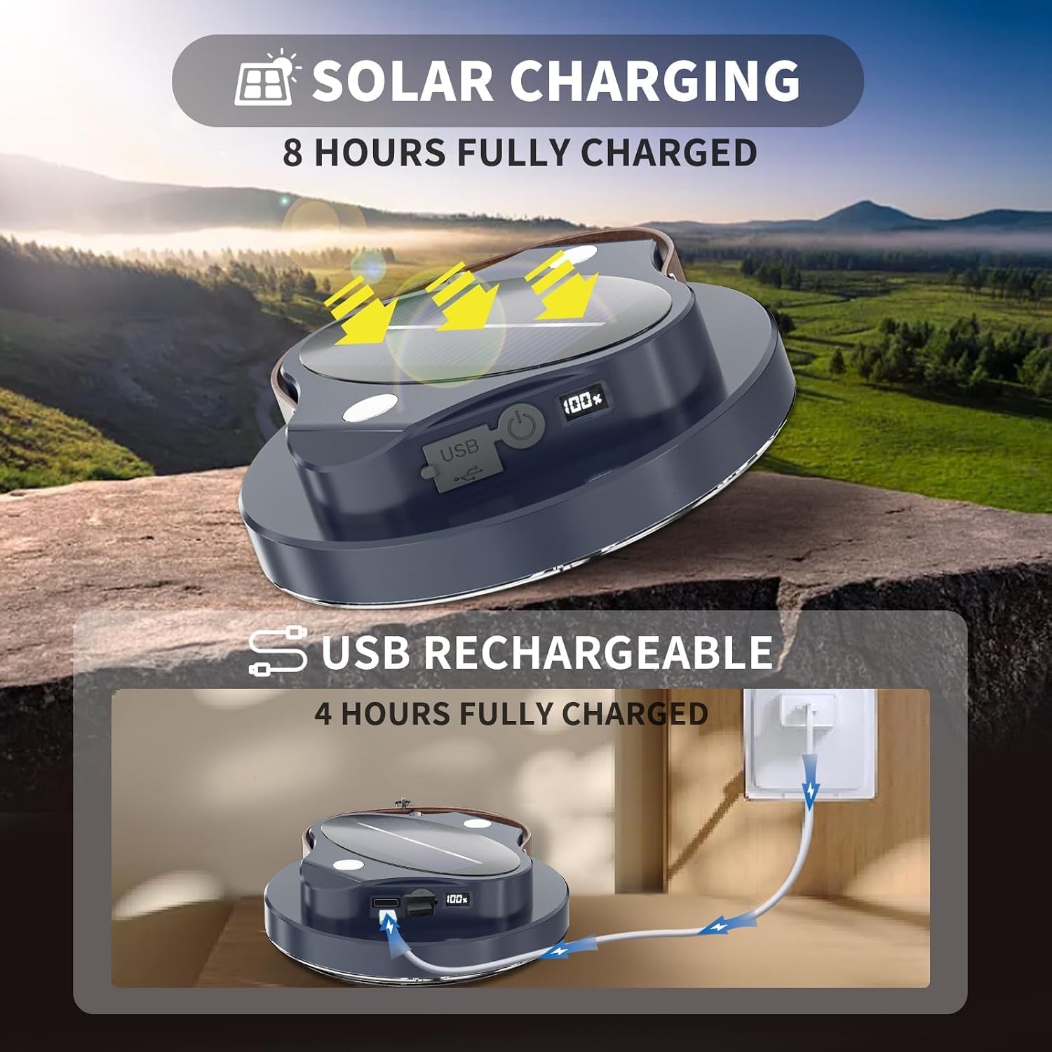 Thumbnail 6 de LETOUR Camping Lantern Rechargeable 2000LM: Bright, versatile and USB/solar powered for outdoor use