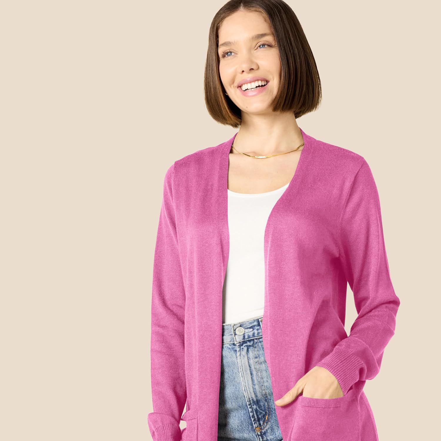 Thumbnail 3 de Amazon Essentials Women’s Lightweight Longline Open-Front Cardigan (plus sizes available)