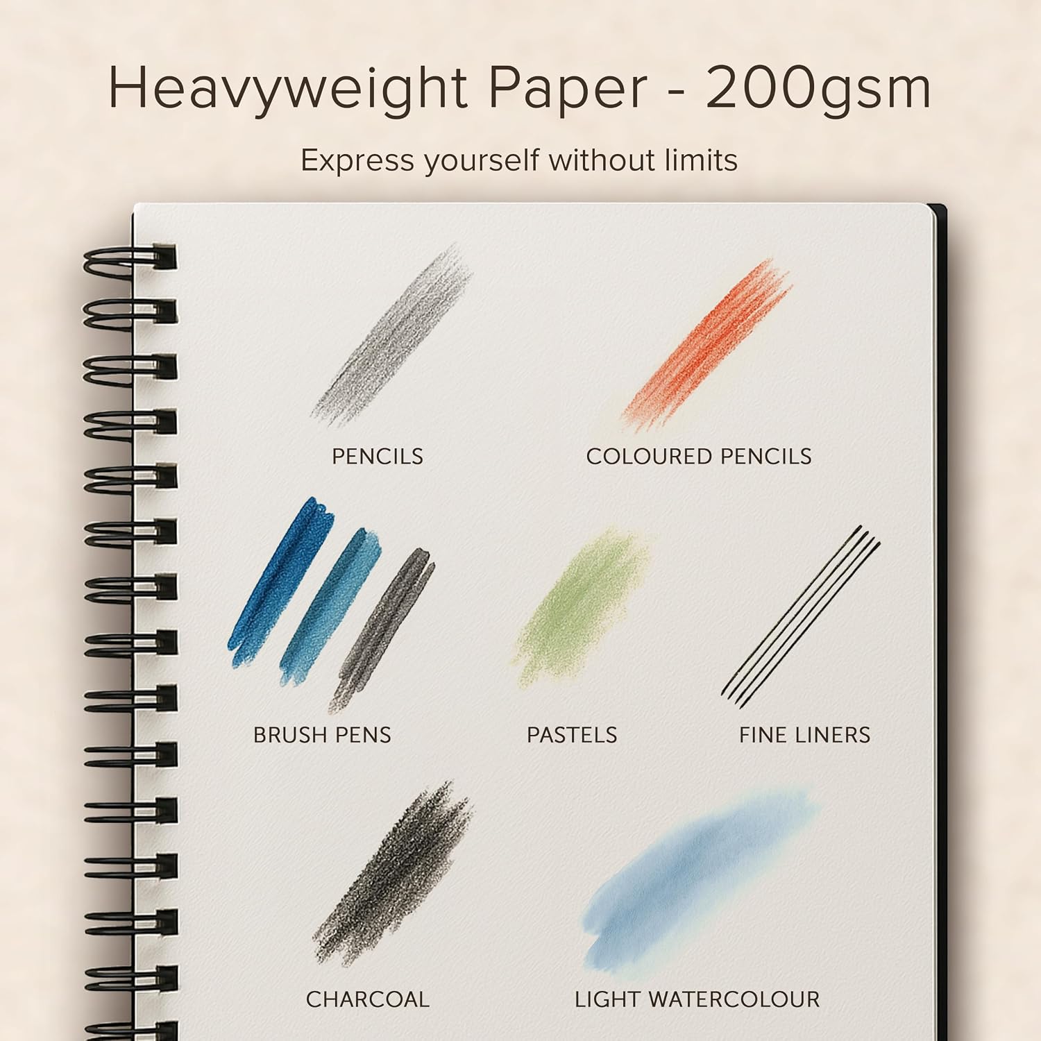 Thumbnail 1 de A3 Sketchbook for Artists 29x42cm 200GSM