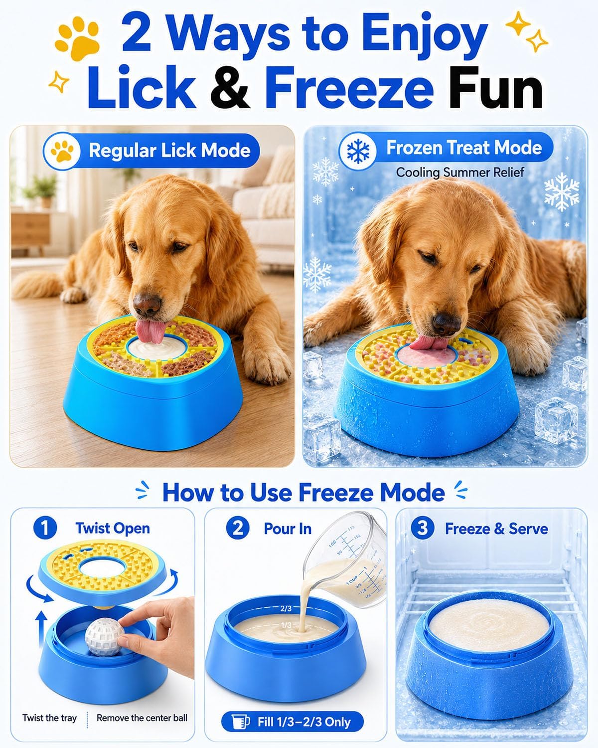 Detalle 2 de Slow Feeder Dog Bowl with Rolling Lick Ball