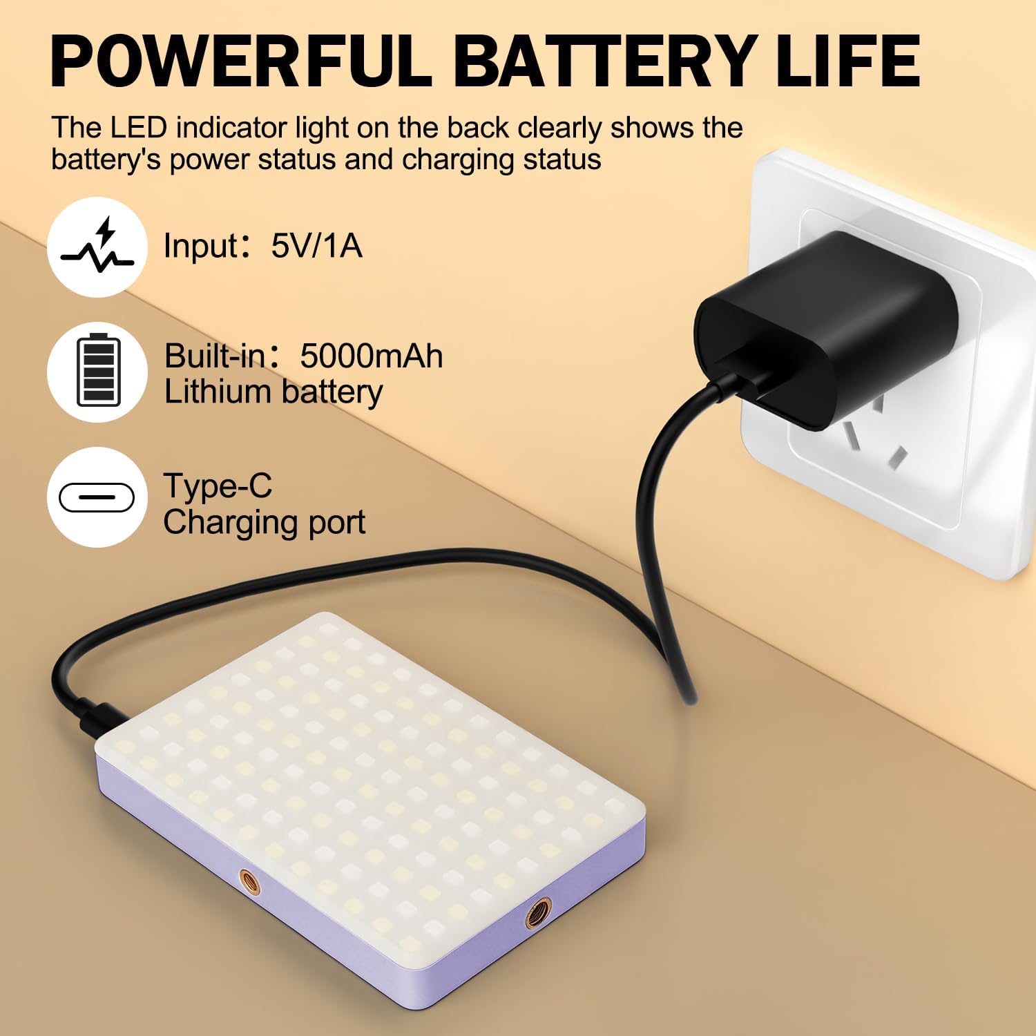 Thumbnail 5 de Singwil CL-V16A 120 LED Selfie Light, 3 Modes, 5000mAh, CRI 97+