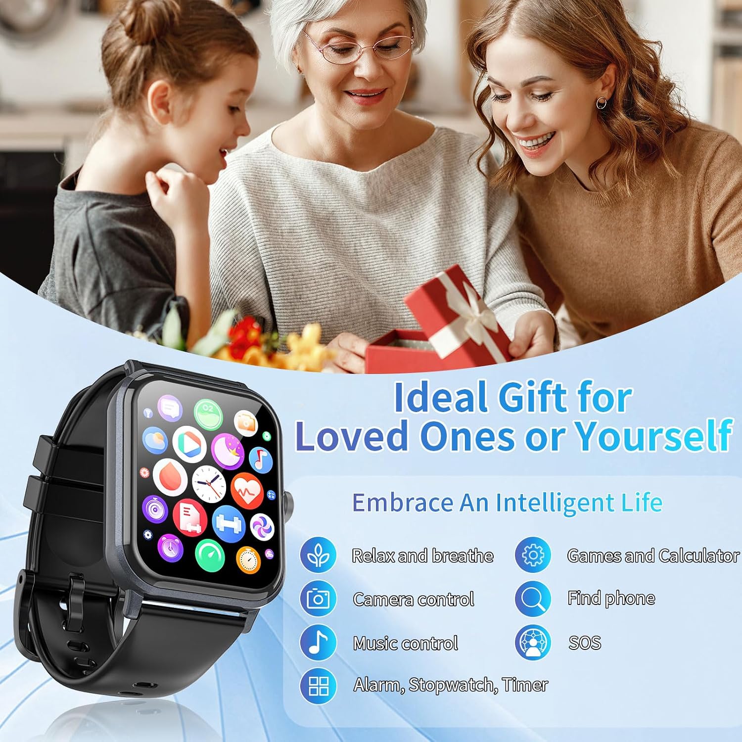Thumbnail 6 de EXZHIG Bluetooth Calling Smartwatch, 1.83-inch HD Touchscreen, IP68, 120+ Sports Modes