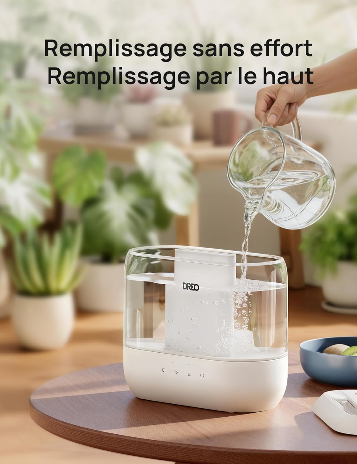 Detalle de Dreo humidificateur à vapeur froide 4L pour chambre, diffuseur d’huiles et veilleuse (jusqu’à 32 h)