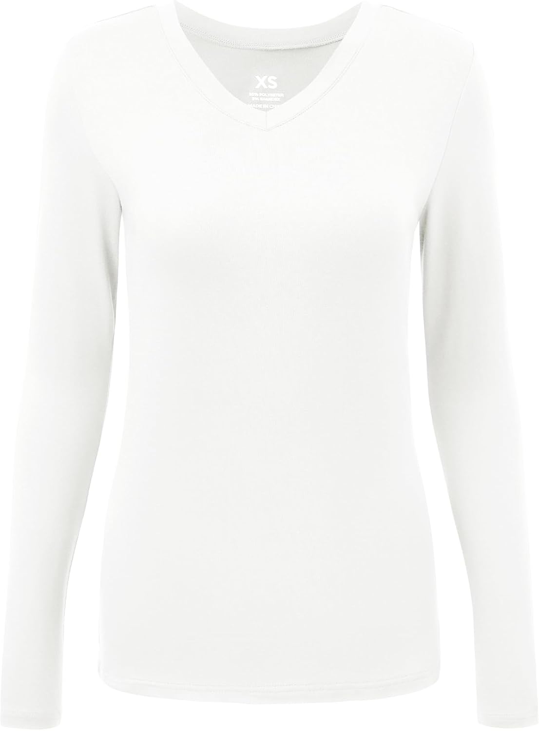 Detalle de COZYFIT Women’s V-Neck Long-Sleeve Underscrub Tee, 4-Way Stretch