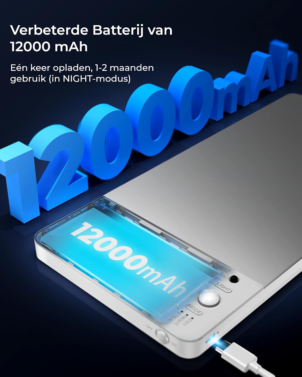 Thumbnail 5 de FULEN CL06 oplaadbare plafondlamp met bewegingssensor, 12.000mAh, 2 stuks