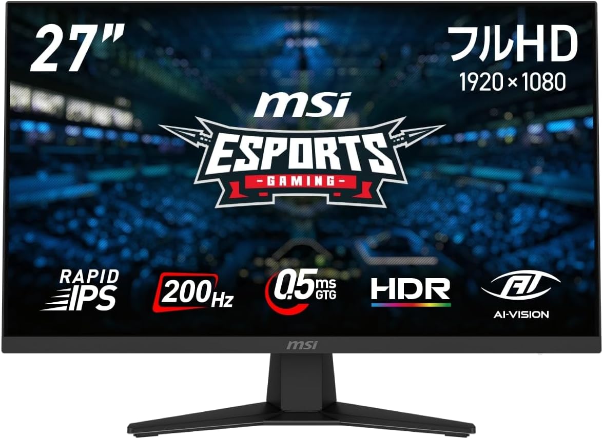 Detalle de MSI MAG 274F 27インチ ゲーミングモニター フルHD・RAPID IPS・200Hz・0.5ms