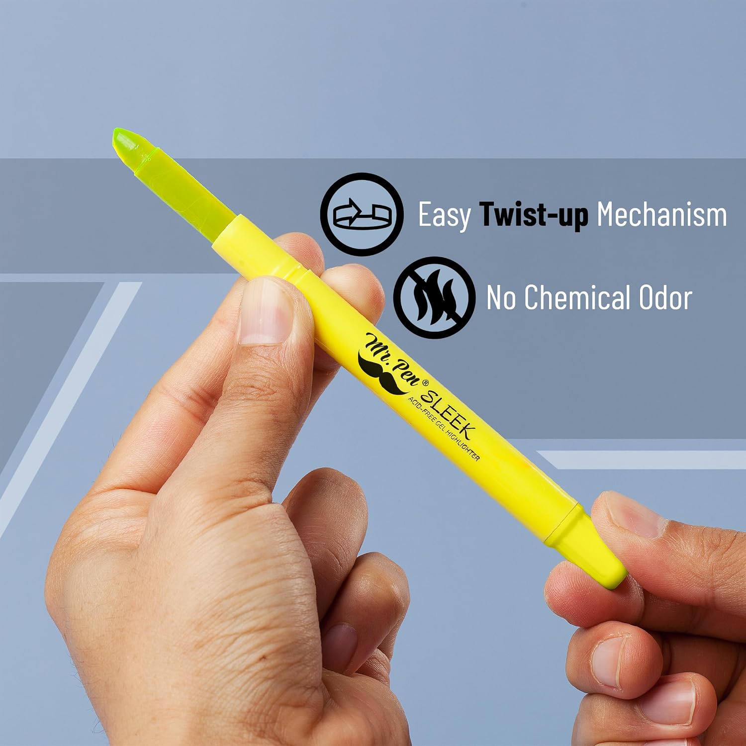 Thumbnail 3 de Mr. Pen Yellow Gel Highlighters, 8-Pack, Twist-Up Bible Highlighters