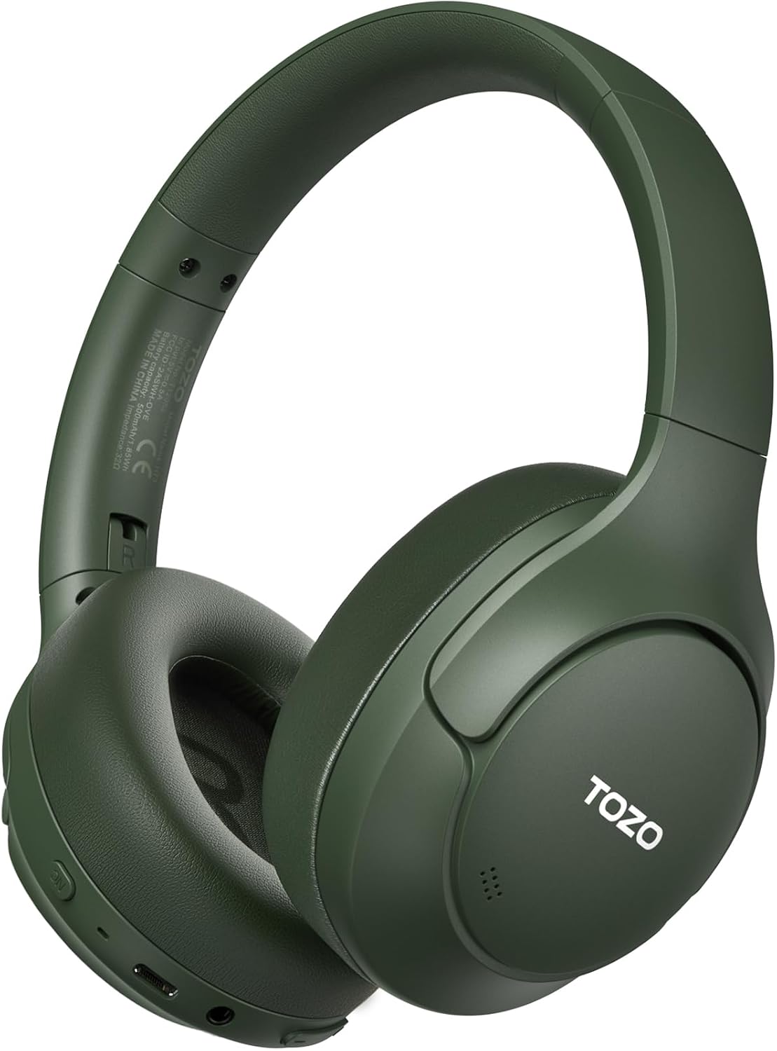 Detalle de TOZO HT3 Hybrid Noise-Canceling Over-Ear Headphones, 90-Hour Battery