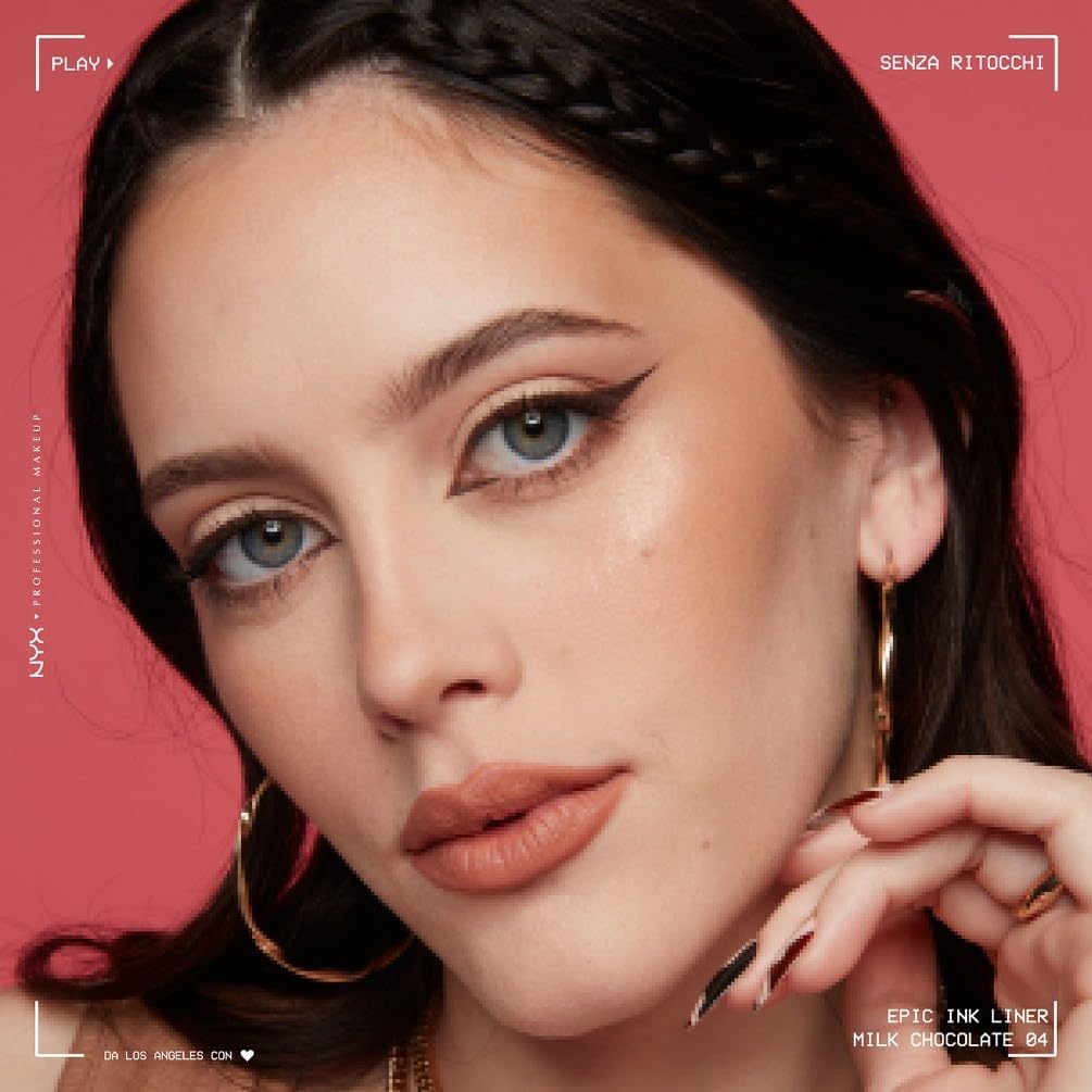 Detalle de NYX Epic Ink Liner Iperpigmentato Milk Chocolate – Linee Definite e Look Intensi, Waterproof