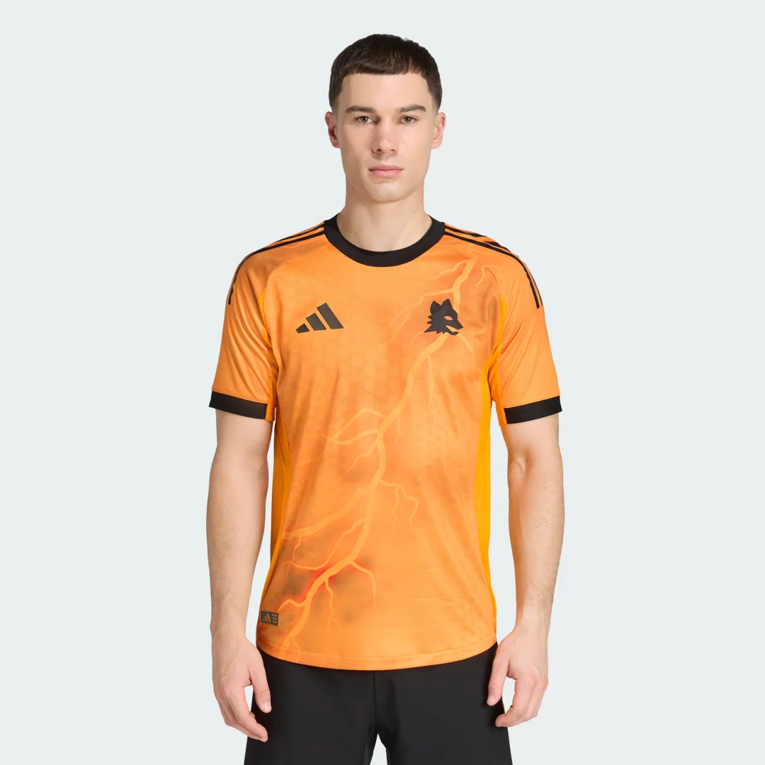 Detalle de Camiseta segunda equipación AS Roma 25/26 Oficial de Adidas