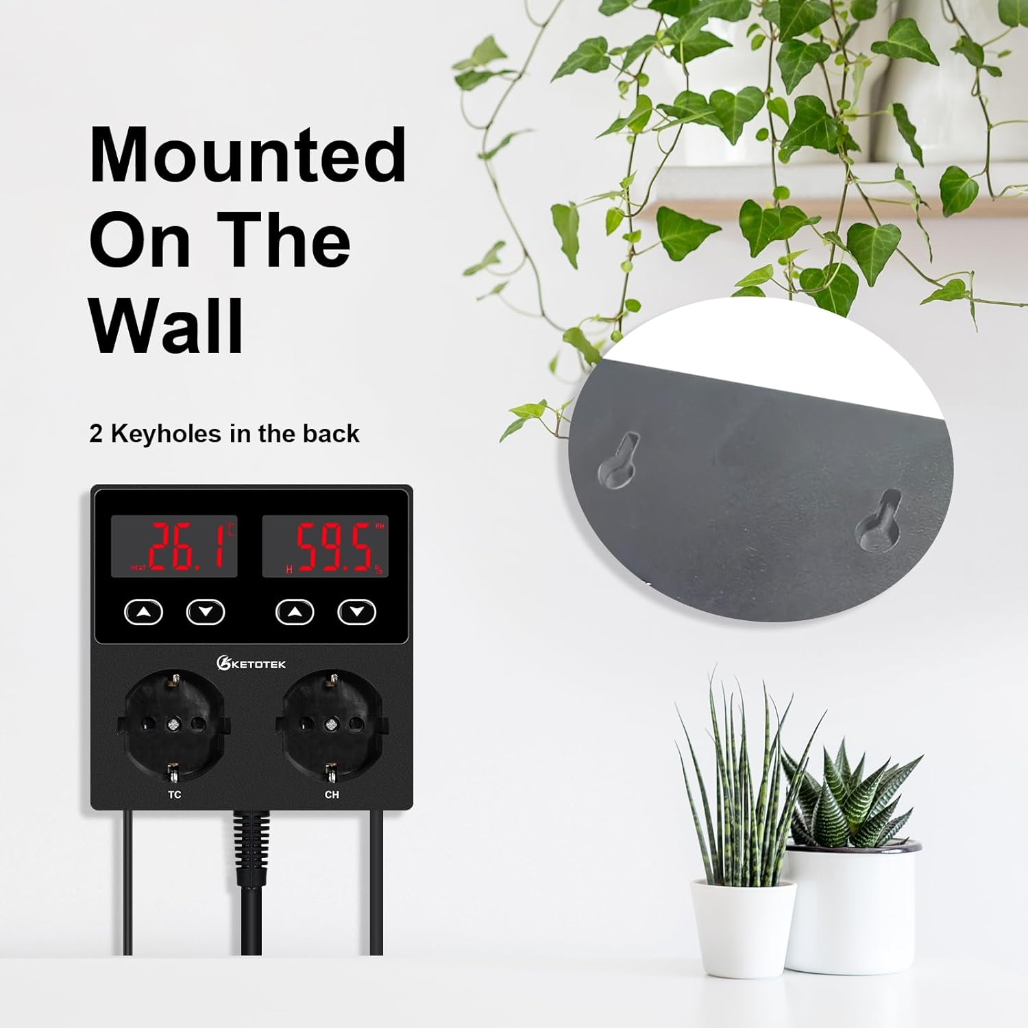 Thumbnail 5 de KETOTEK Termostato igrostato digitale con sonda per terrario 🌡