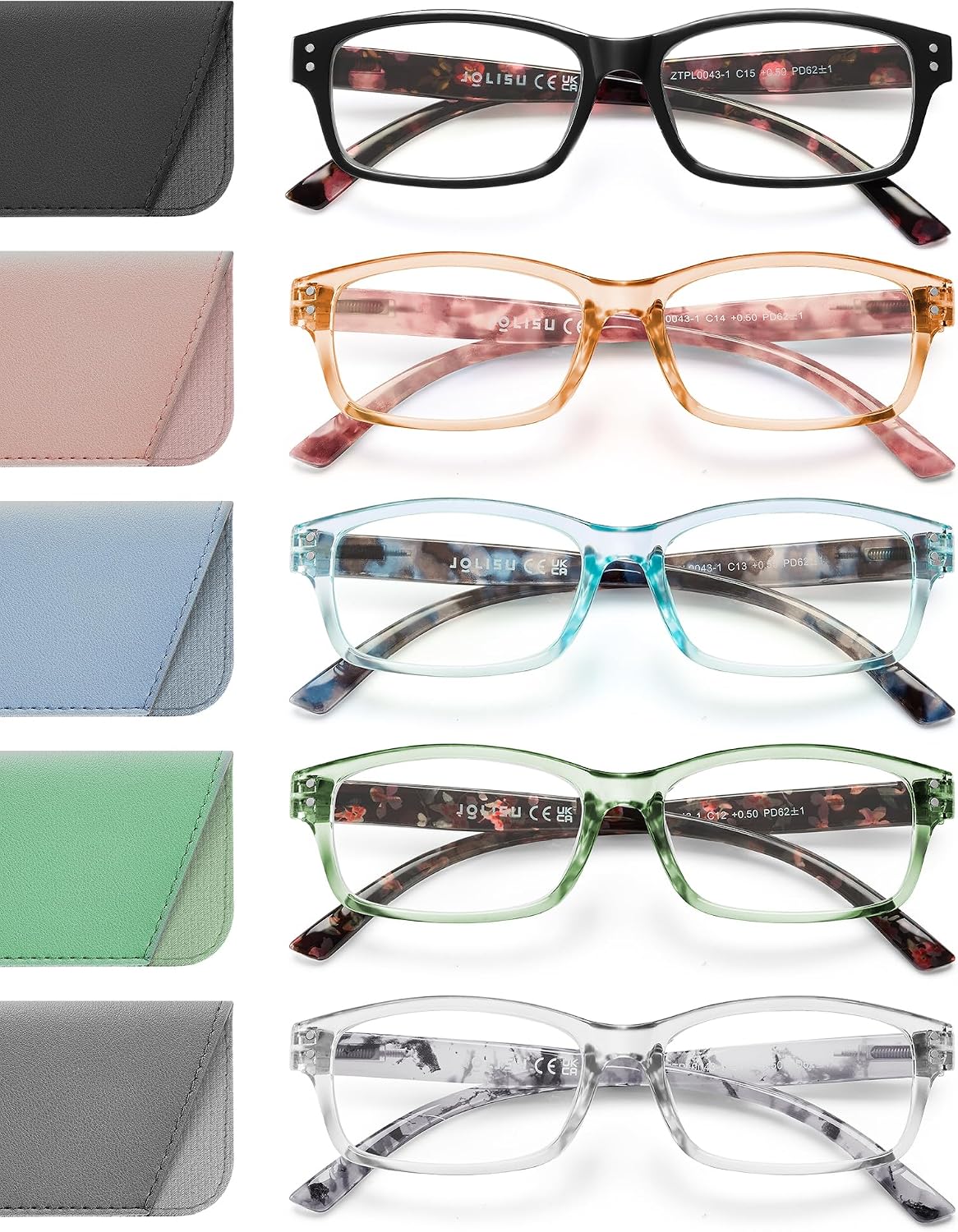 Detalle de JOLISU Reading Glasses 5-Pack