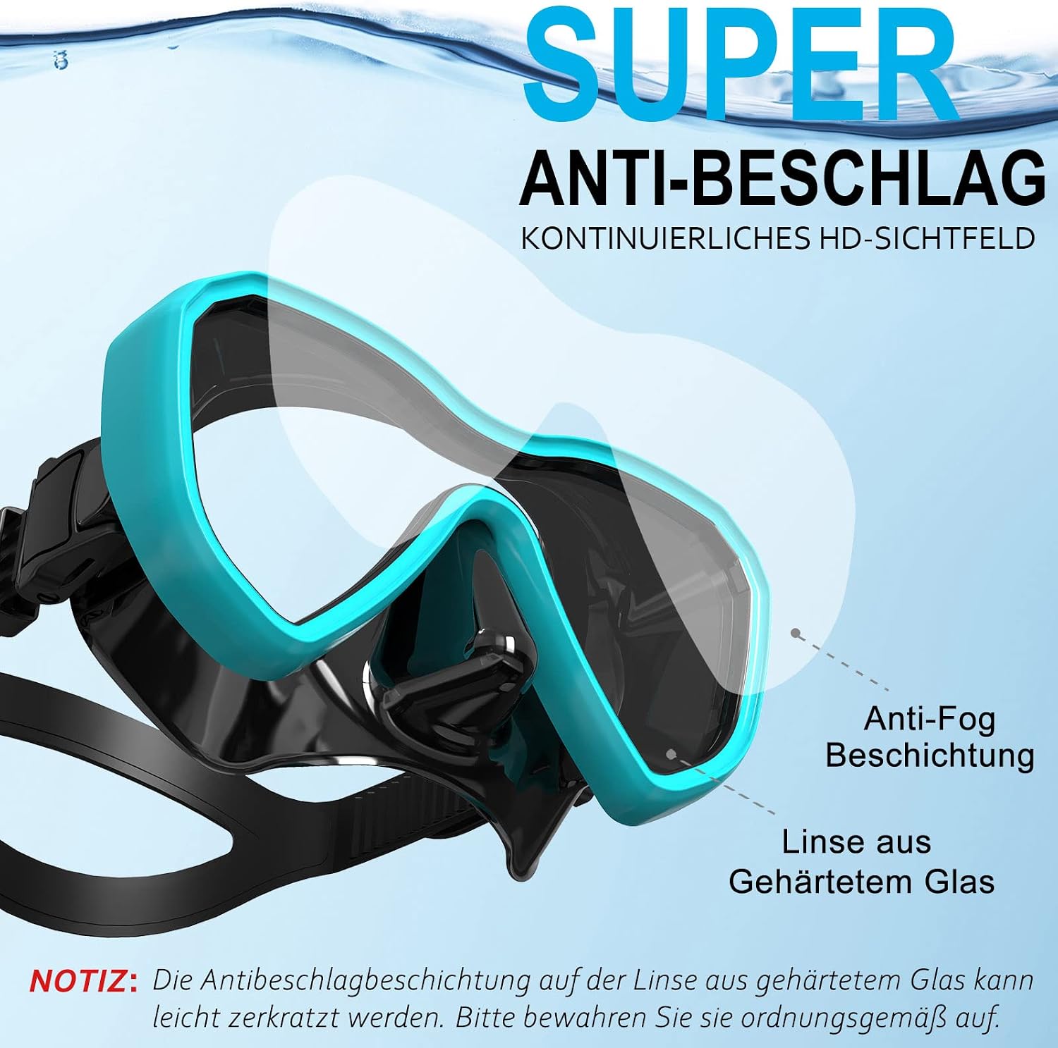 Thumbnail 2 de Dorlle Schnorchelset Panorama Schnorchelmaske 🏊