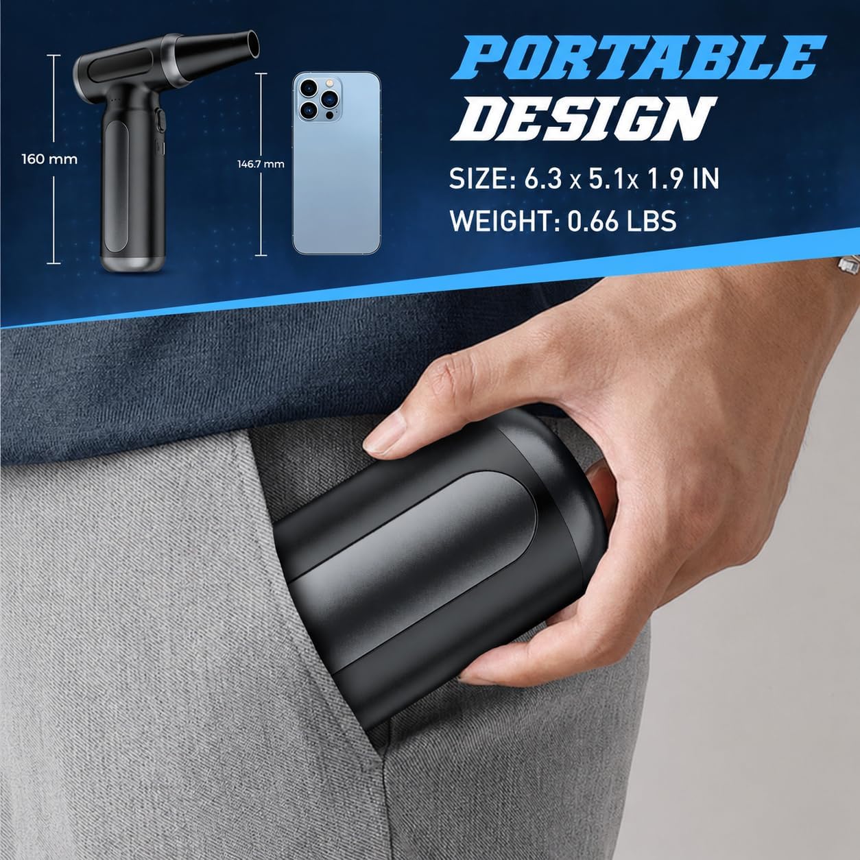 Thumbnail 6 de Compressed Air Duster-200000RPM: Cordless Power for PC, Keyboard, and More