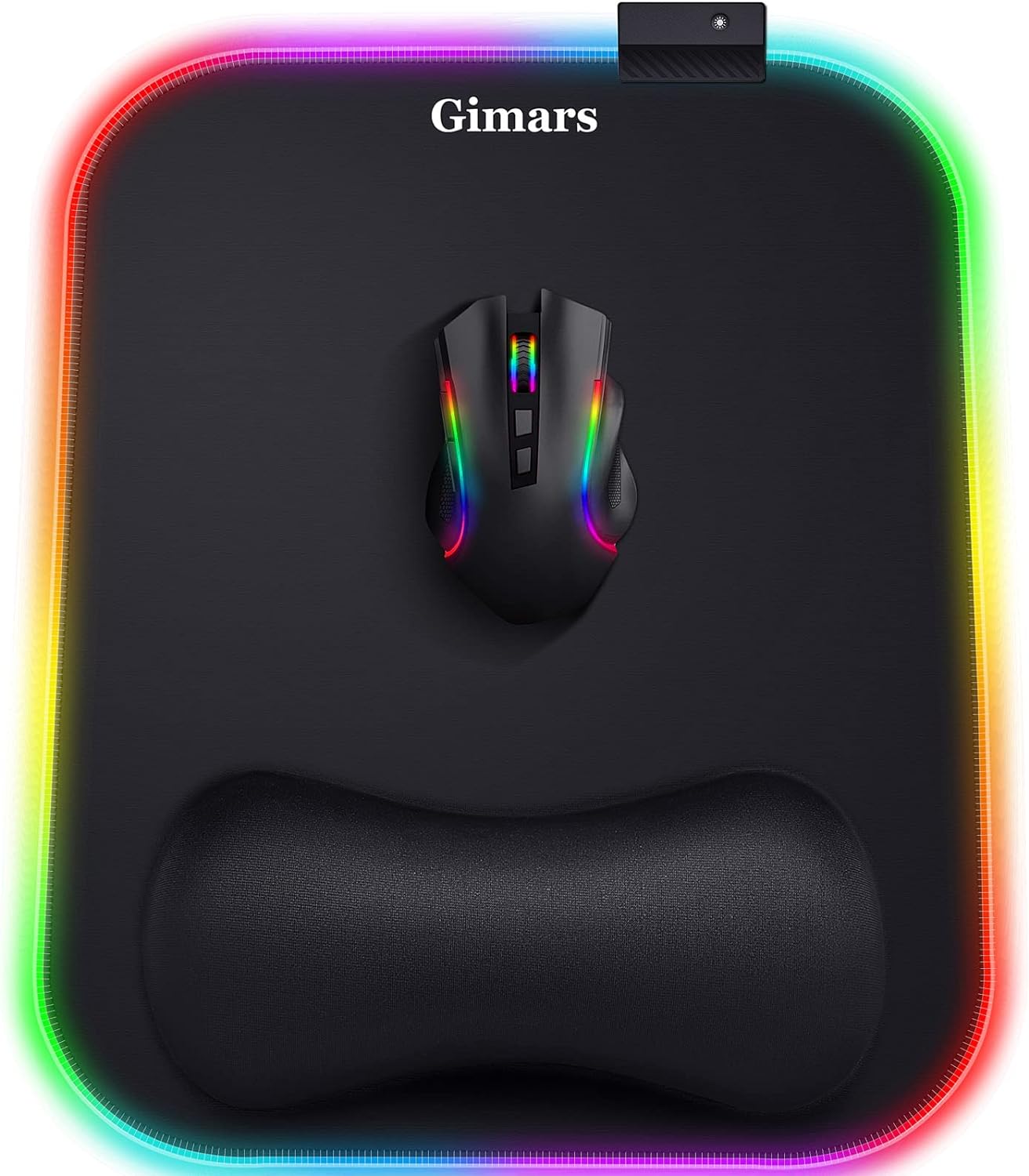 Detalle de Gimars RGB Gaming Mouse Pad Wrist Support