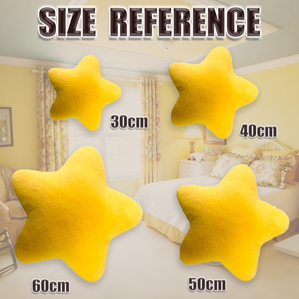 Thumbnail 3 de Bettschlange Kuschelkissen Kinder Stern (rosa), 50×50 cm – weiches Dekokissen für Kinderzimmer & Sofa