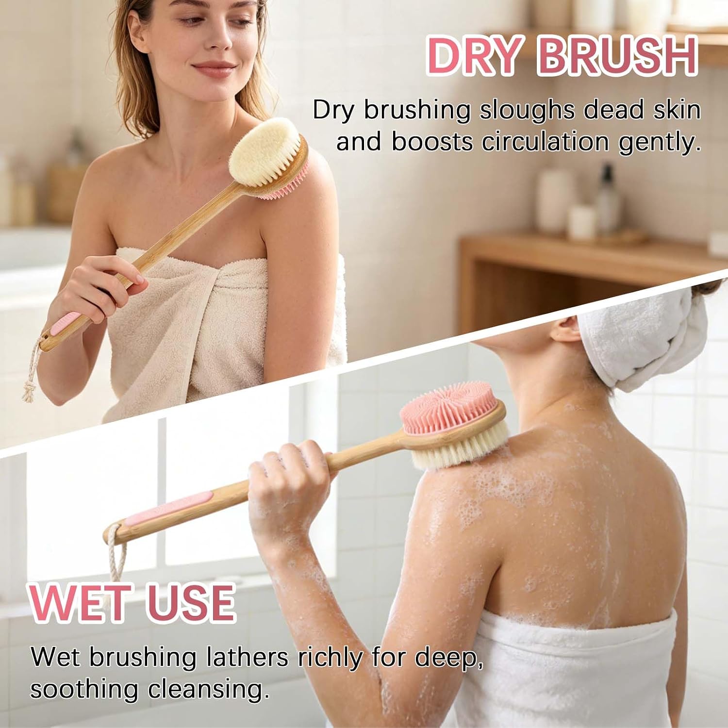 Detalle 1 de EaTubano Bath Brush, Bamboo Handle