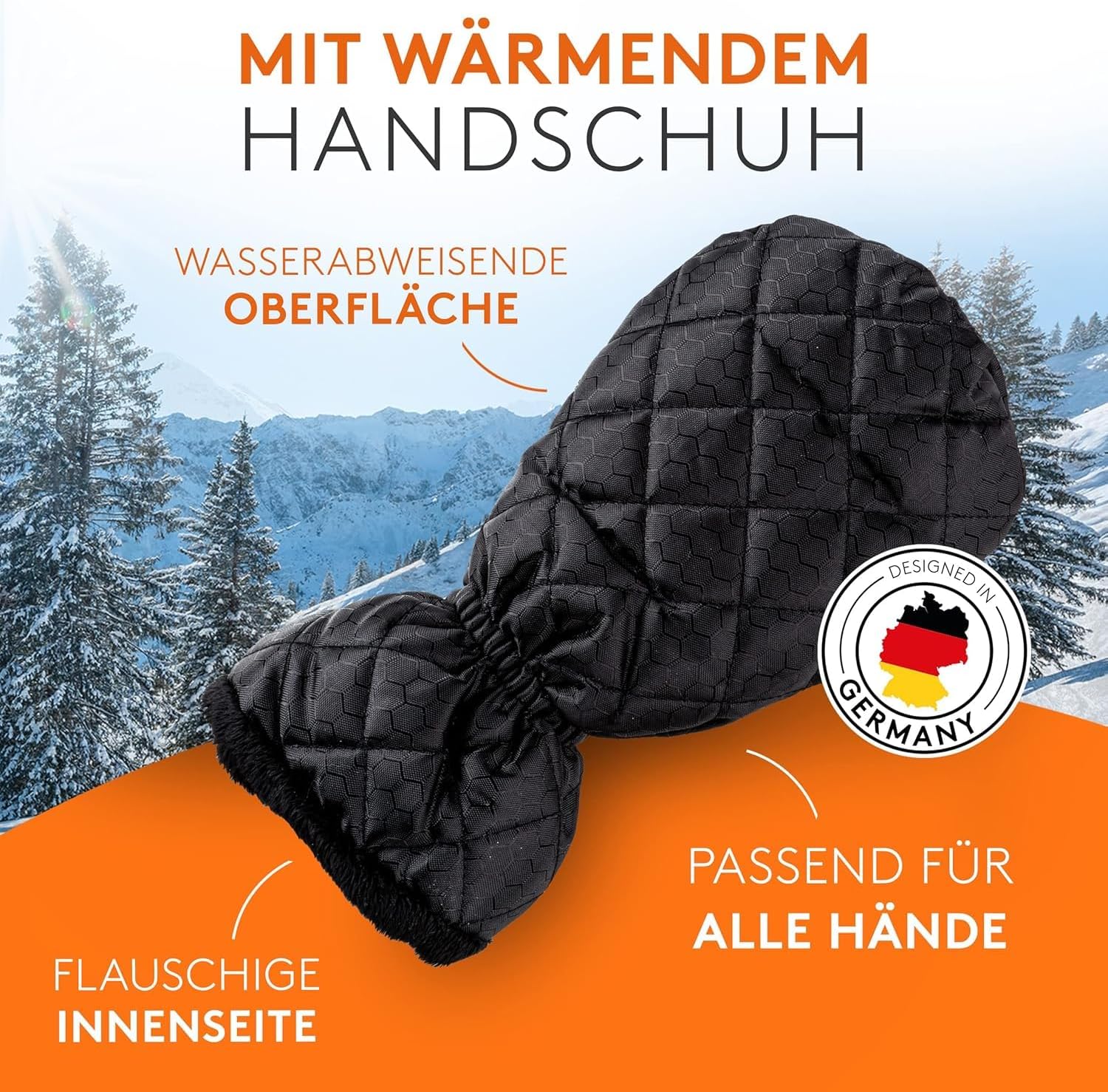 Detalle de WERKTAL Eiskratzer Auto – Wärmender Scheibenkratzer mit Handschuh, Eisbrecher und sicherem Griff