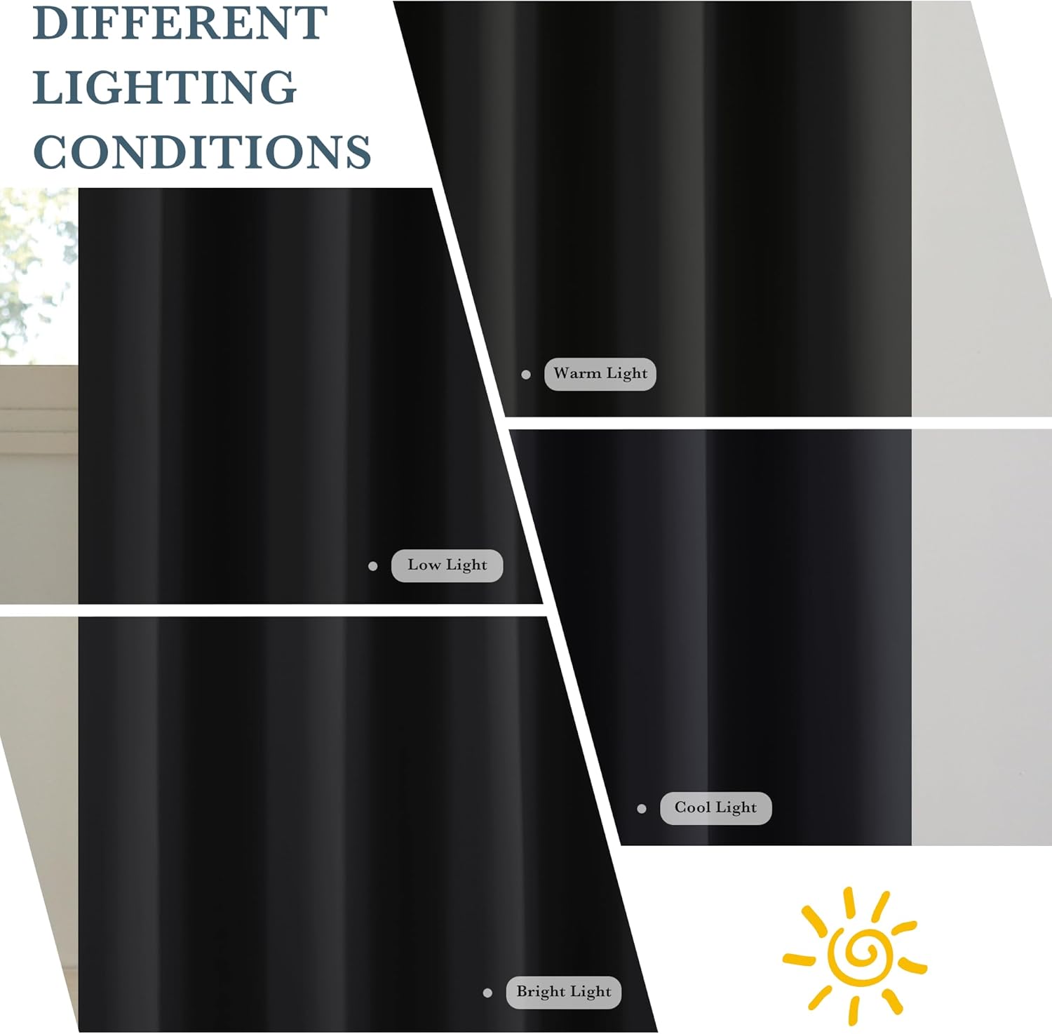 Thumbnail 5 de PONY DANCE 100% Blackout Curtains for Boys' Bedroom (52 x 54 Inch) – Thermal Insulated, Rod Pocket or Pencil Pleat, 2 Panels