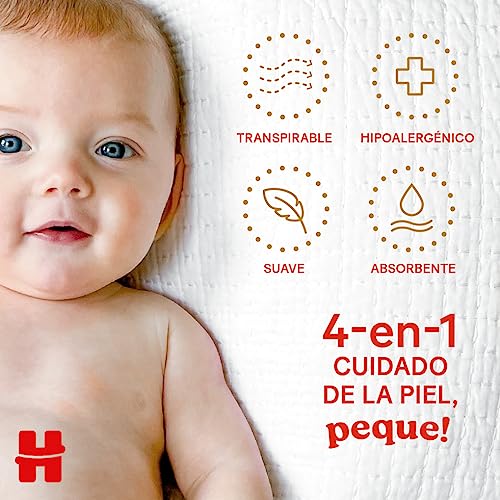 Detalle de HUGGIES Extra Care Pañales para Recién Nacido Talla 2 (3-6 kg) con diseños Disney, 160 pañales