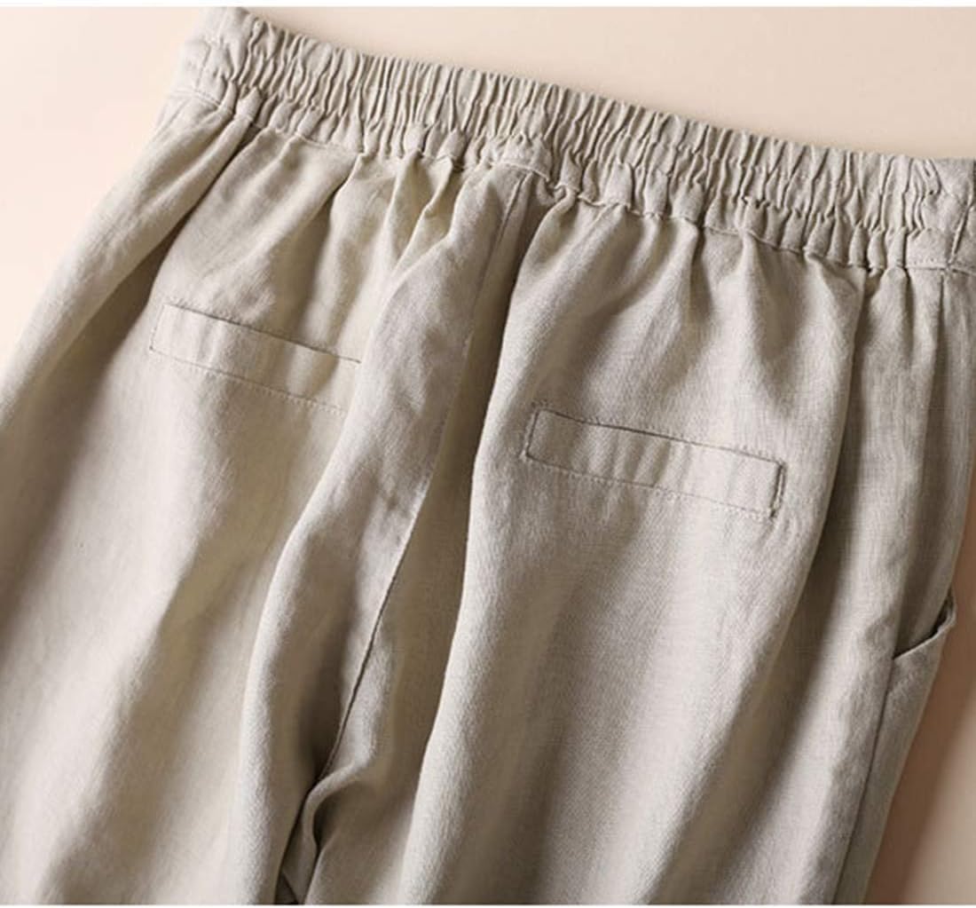 Thumbnail 4 de Tanming Linen Pants for Women: Summer High-Waisted White Linen Pants