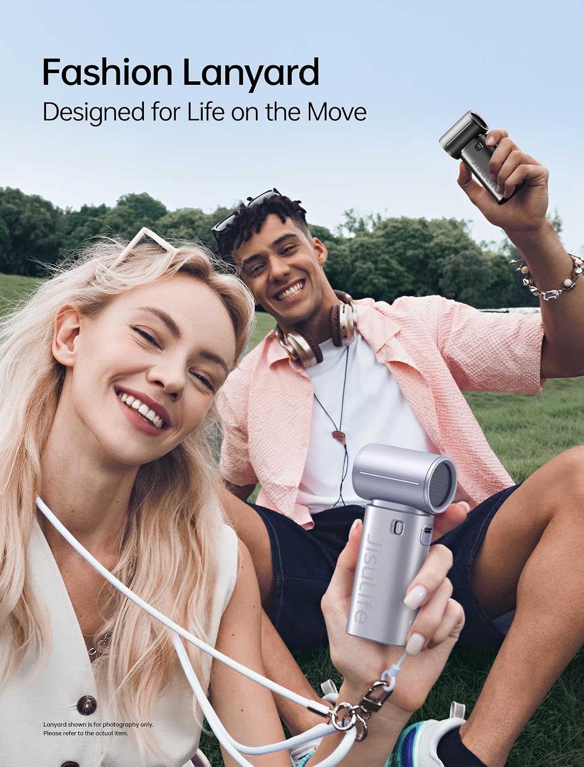 Thumbnail 1 de JISULIFE Life9S Mini Handheld Fan — Sleek Chrome
