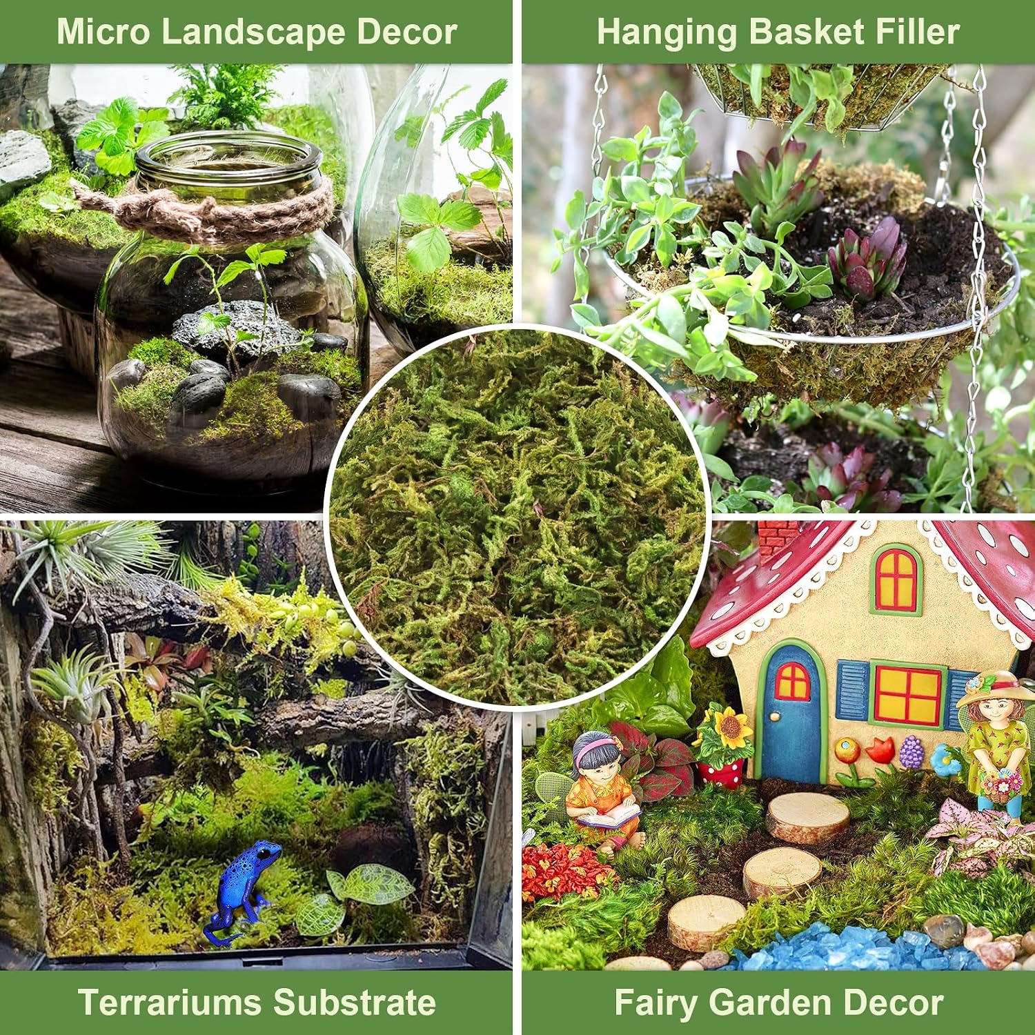 Detalle 2 de Legigo L-DE-Forest Moss-1.2kg Sphagnum Moss, Natural Long-Fiber Green