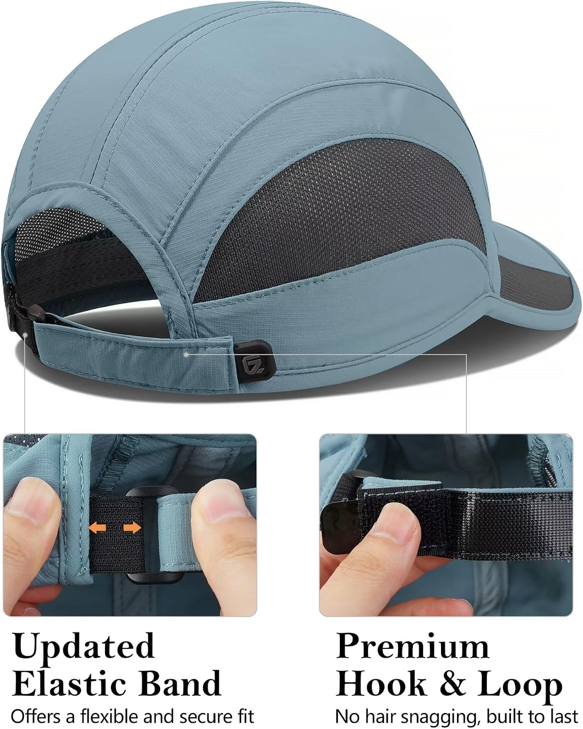 Detalle de GADIEMKENSD Unstructured Quick Dry Sports Cap – leichte, schnell trocknende Sun-Protection für Outdoor & Sport