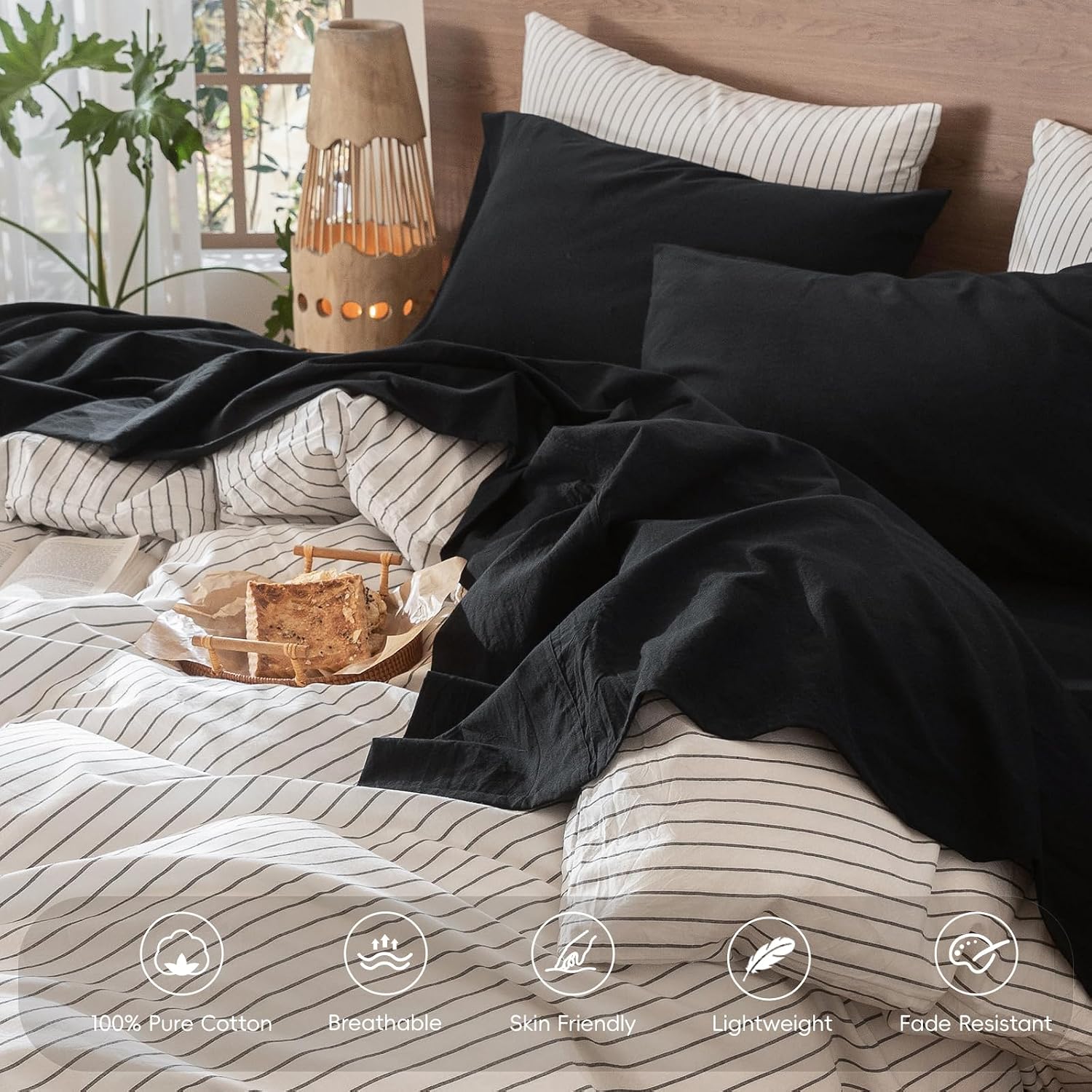 Thumbnail 3 de MOOMEE Twin washed cotton sheet set