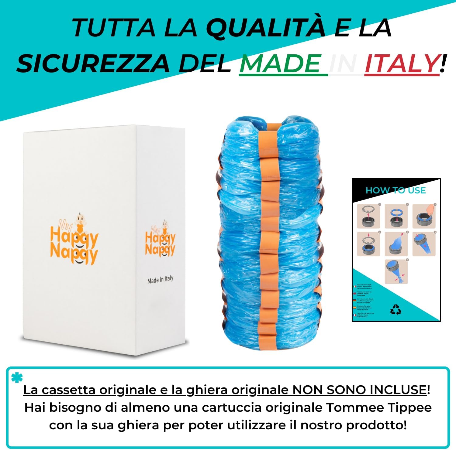Thumbnail 4 de My Happy Nappy Ricariche compatibili Tommee Tippee rifiuti 7 strati 🧷